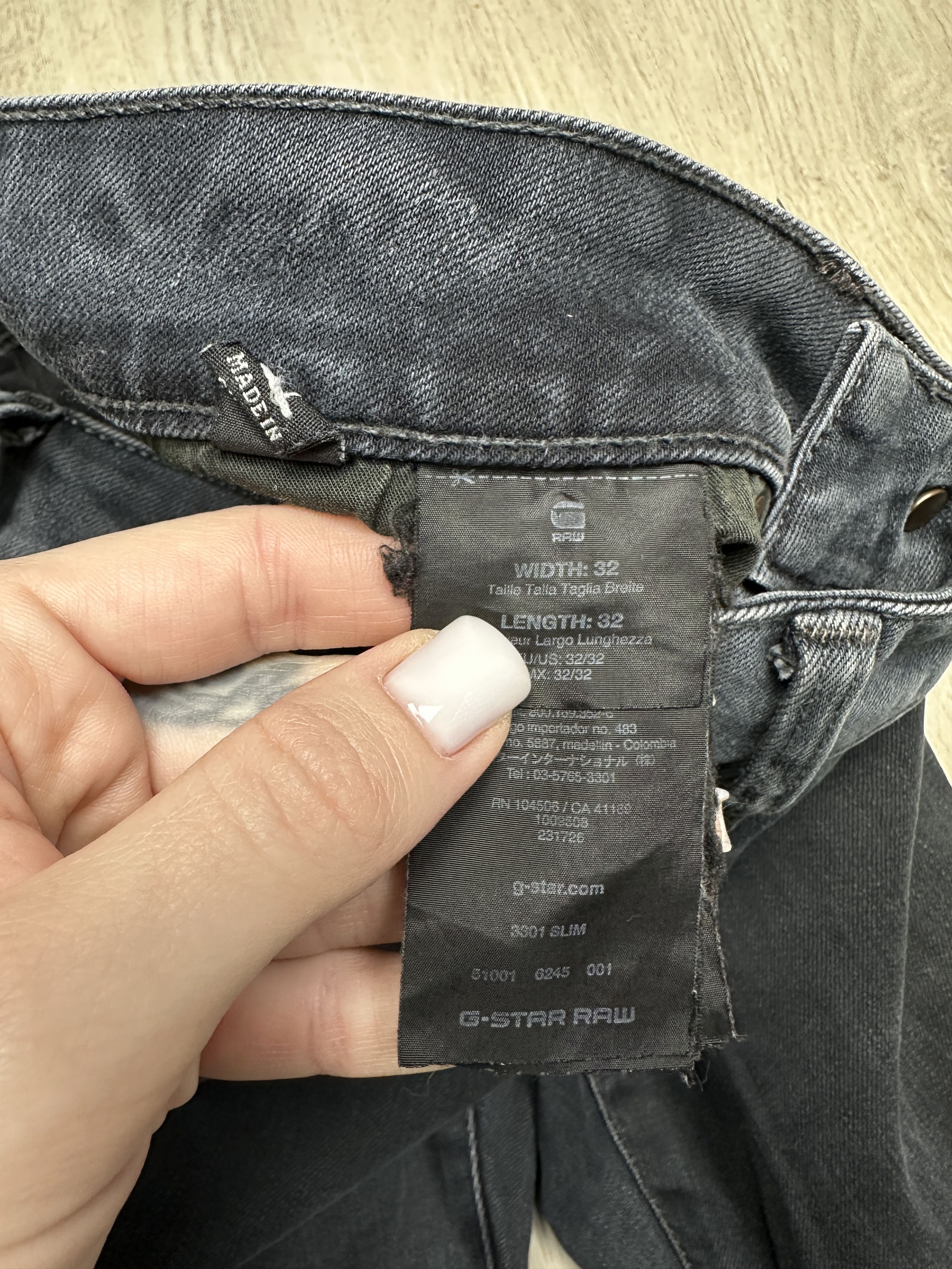 G-Star G Star Raw 3301 Slim Mens Denim Pants Jeans Size US 32 / EU 48 - 6 Thumbnail
