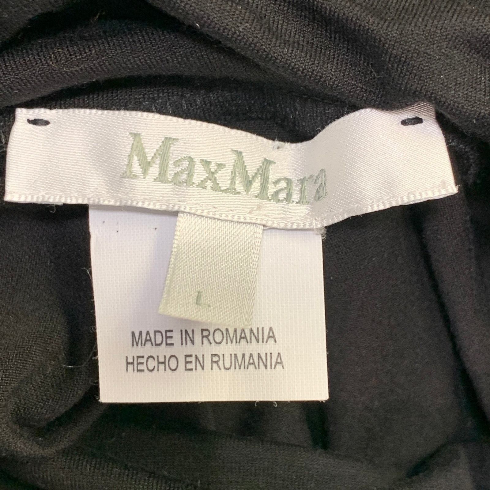 Max Mara MAX MARA Size L Black Viscose Blend Mock Neck Pullover Size L / US 10 / IT 46 - 5 Thumbnail