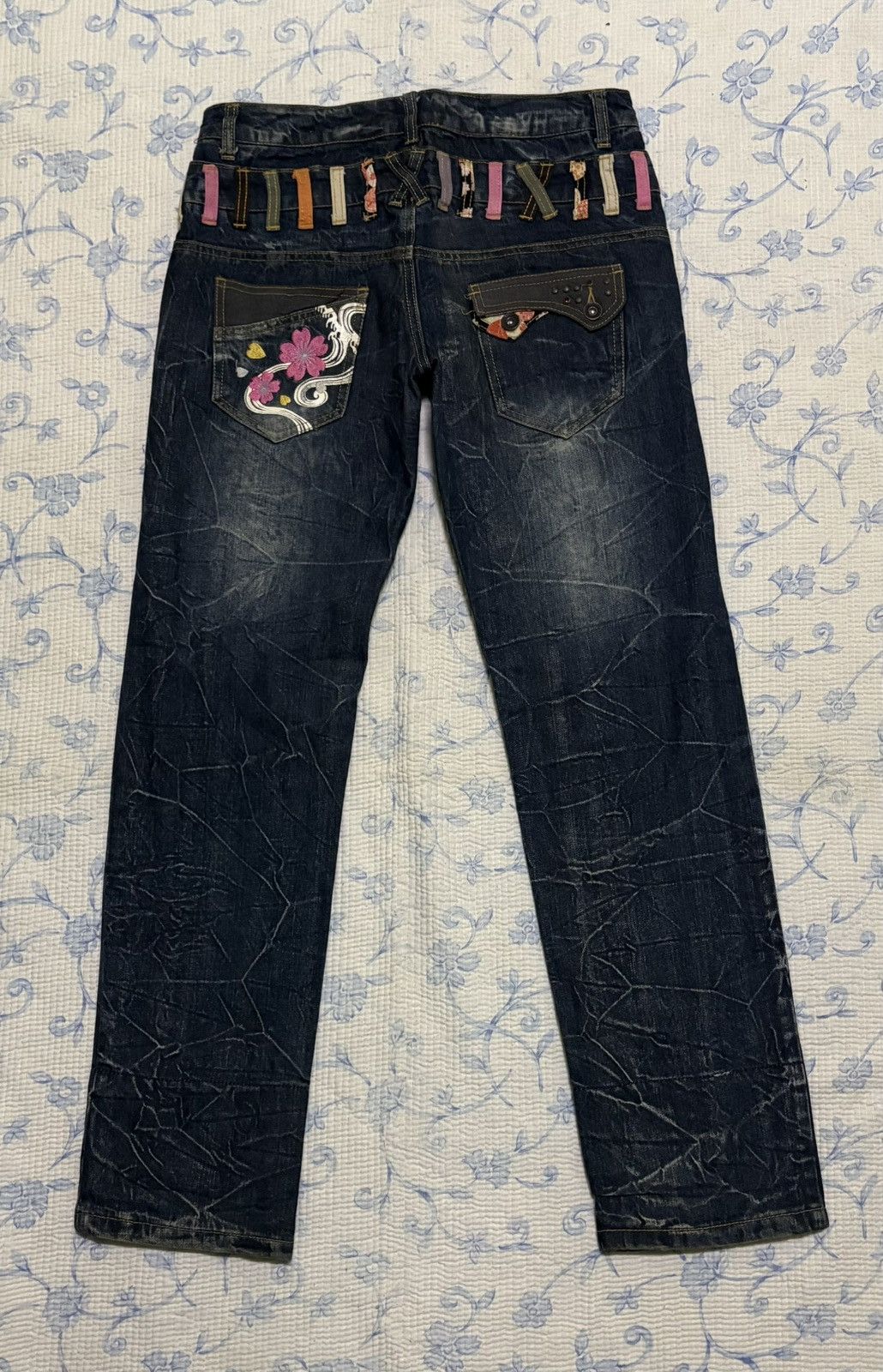 Japanese Brand Japanese International World Double Waist Jeans Streetwear Size US 32 / EU 48 - 10 Thumbnail