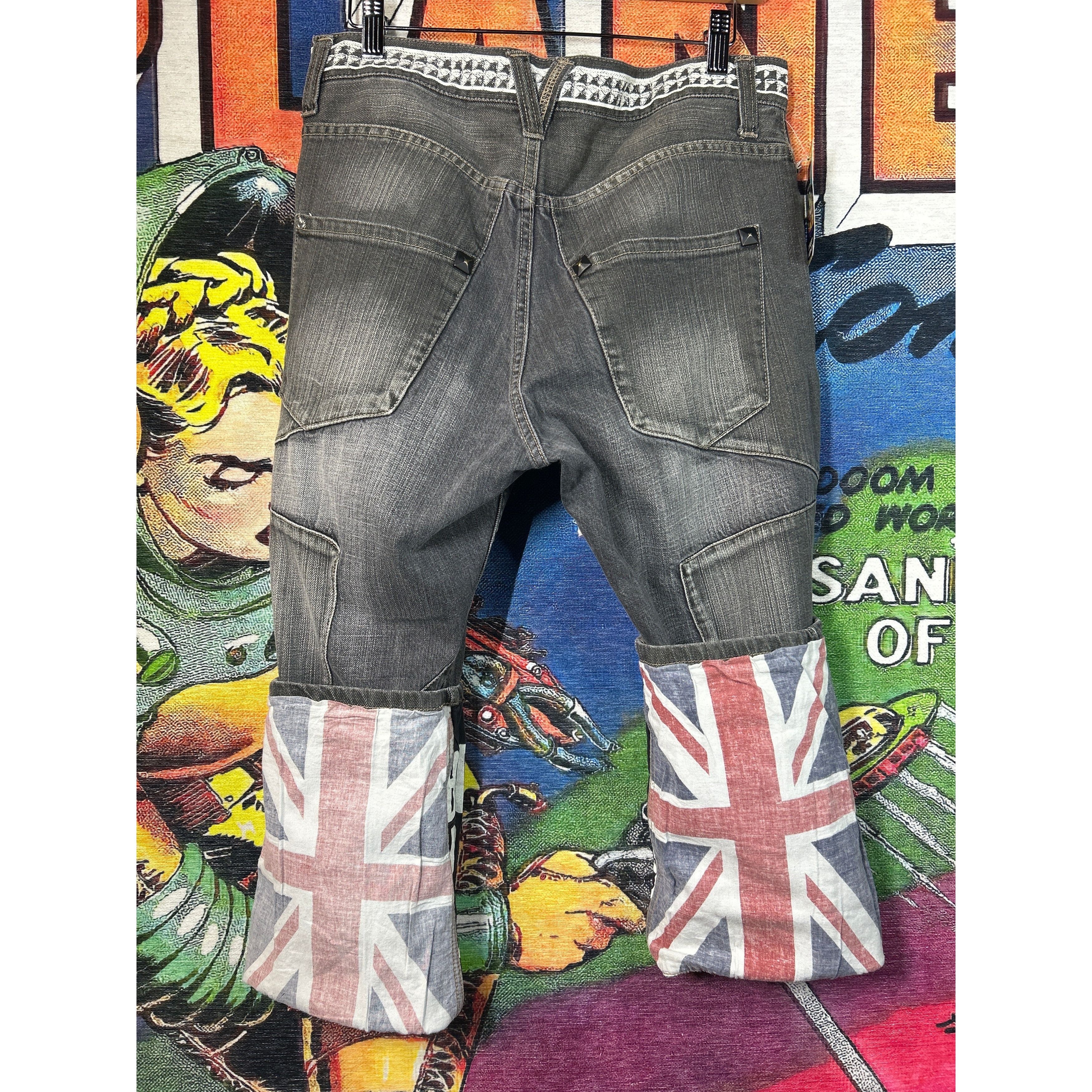 PPFM PPFM Screen Printed Belt Black Washed Denim Jeans Size 32 Size US 32 / EU 48 - 9 Thumbnail