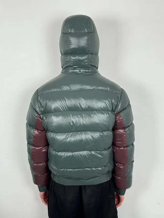 Vintage Massimo Rebecchi Green & Bordeaux Extra Hooded Puffer Jacket Size US M / EU 48-50 / 2 - 3 Thumbnail