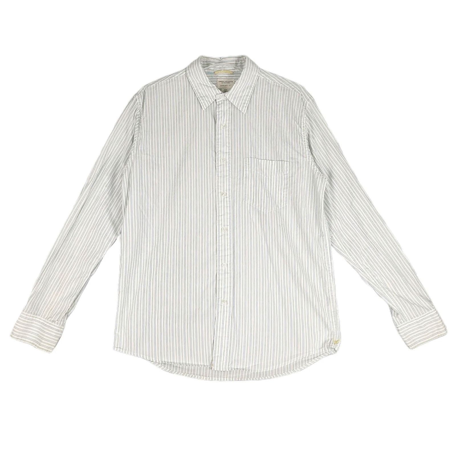 American Eagle Outfitters Vtg AEO Men's M Striped Casual Dress Shirt Long Sleeve Size US M / EU 48-50 / 2 - 1 Thumbnail