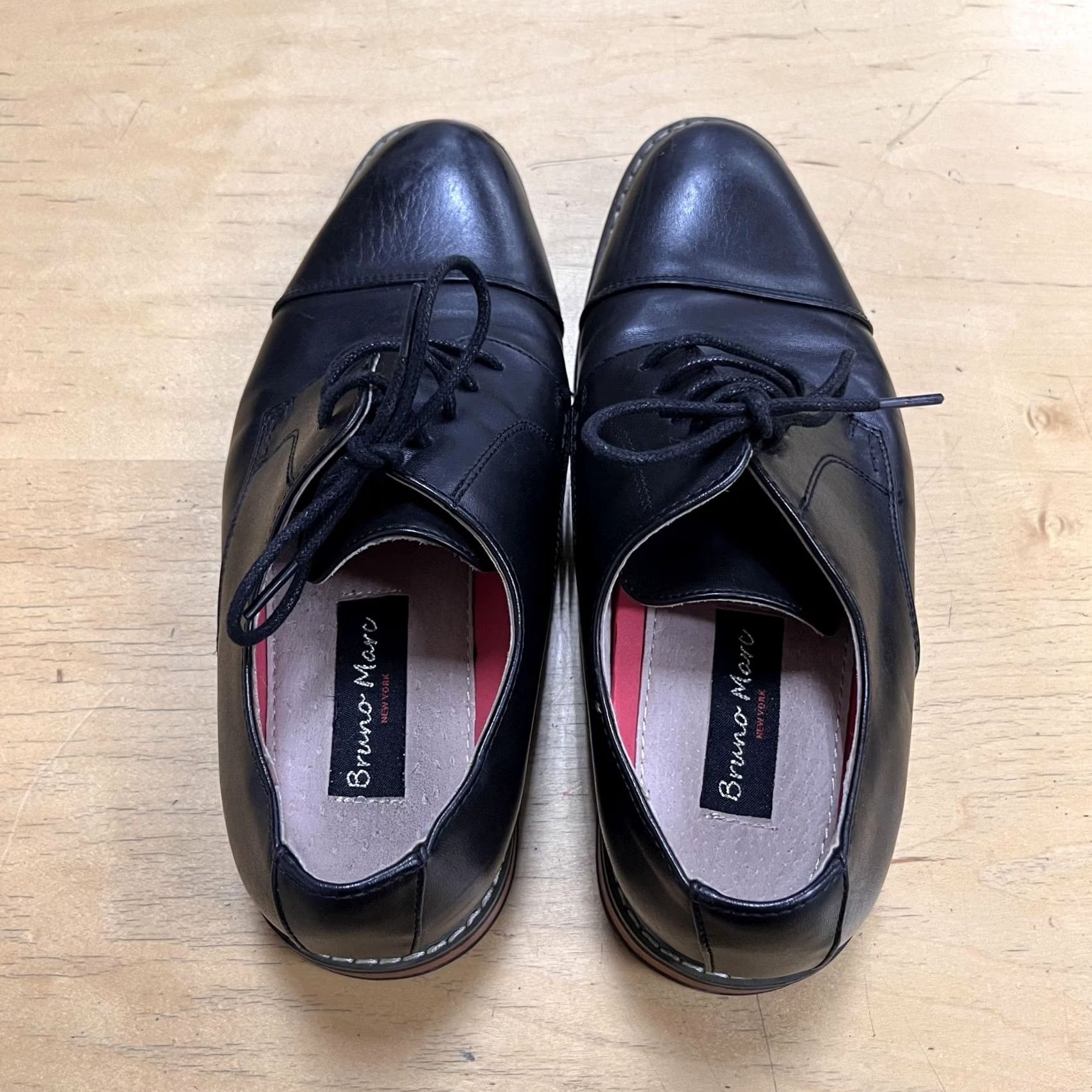 Marcs Bruno Marc Prince-6 Shoes Mens Size 6.5W Black Cap Toe Derby Dress Wide Oxford Size ONE SIZE - 3 Thumbnail