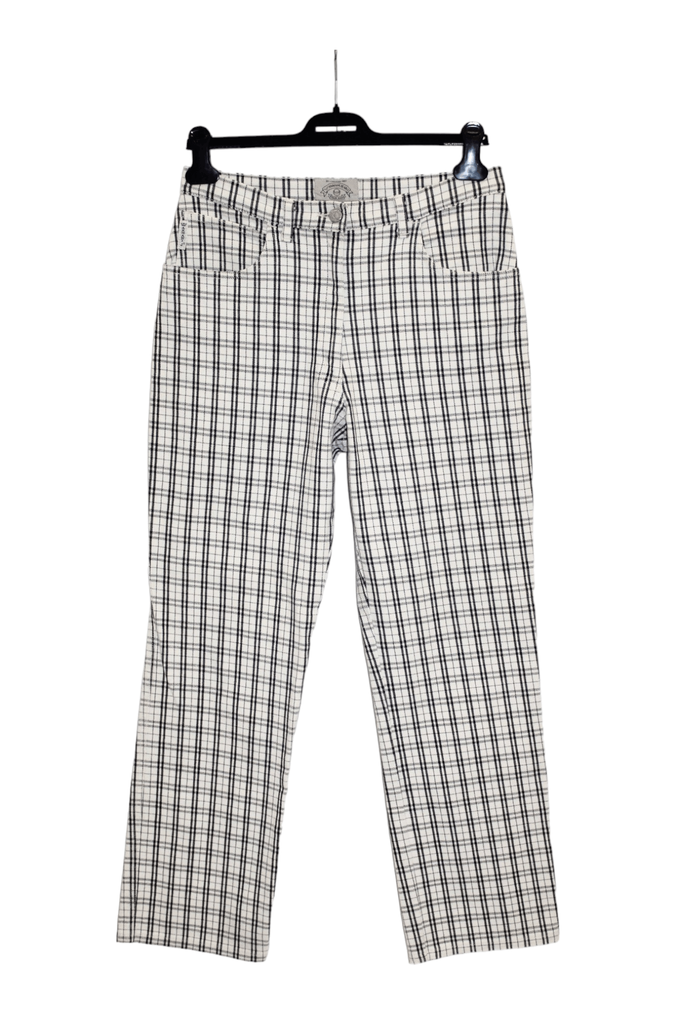 Giorgio Armani Giorgio Armani Jeans Nova Check Straight Leg Denim Pants Size US 31 - 2 Thumbnail