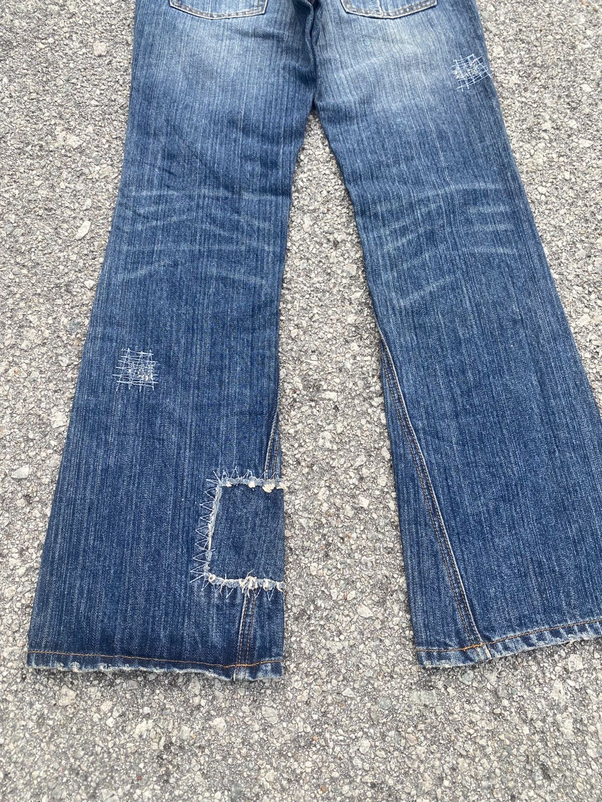 Quiksilver Iconic Y2K ROXY Repaired Flare Jeans Size 28" / US 6 / IT 42 - 10 Thumbnail