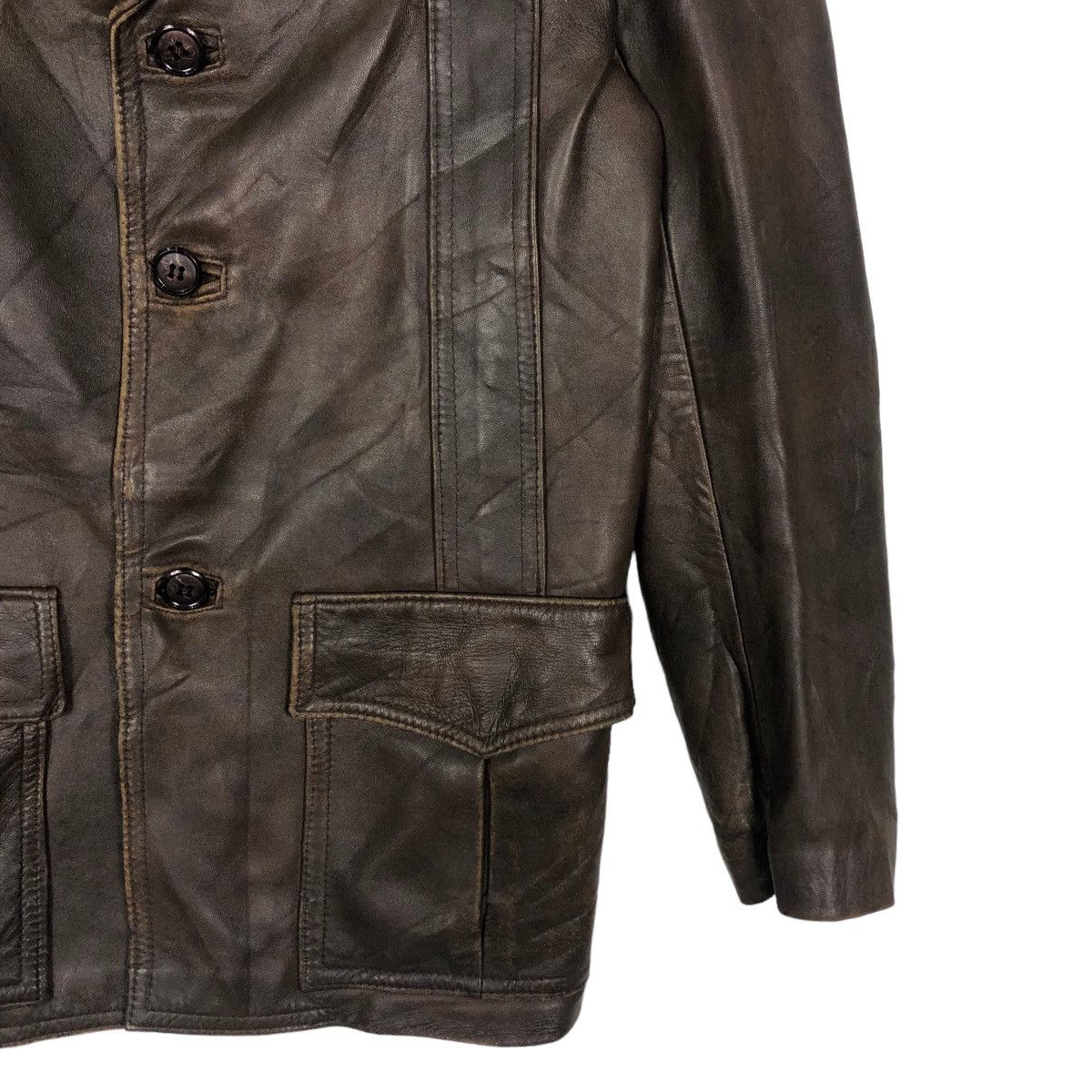 Japanese Brand 🔥90’s Vintage Leather Jacket John Lewis Partnership Size US S / EU 44-46 / 1 - 4 Thumbnail