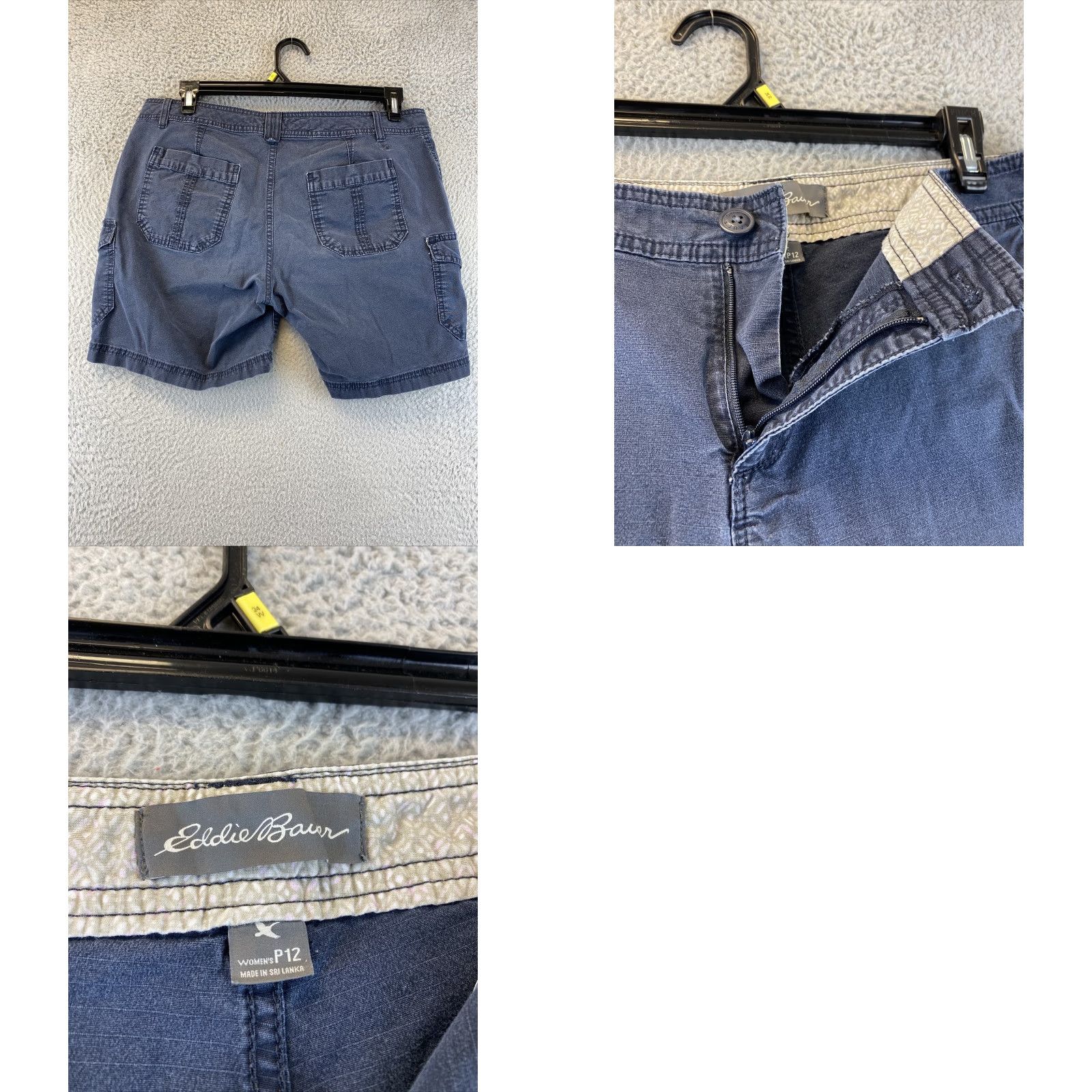 Eddie Bauer VINTAGE? No — Eddie Bauer Grey Shorts Women Chino Regular, Size P12, Gray, 5-Pocket, Knit/Cotton, Casual Activewear, Hiking, Golf, Summer, Womens Size 34" / US 12 / IT 48 - 8 Thumbnail
