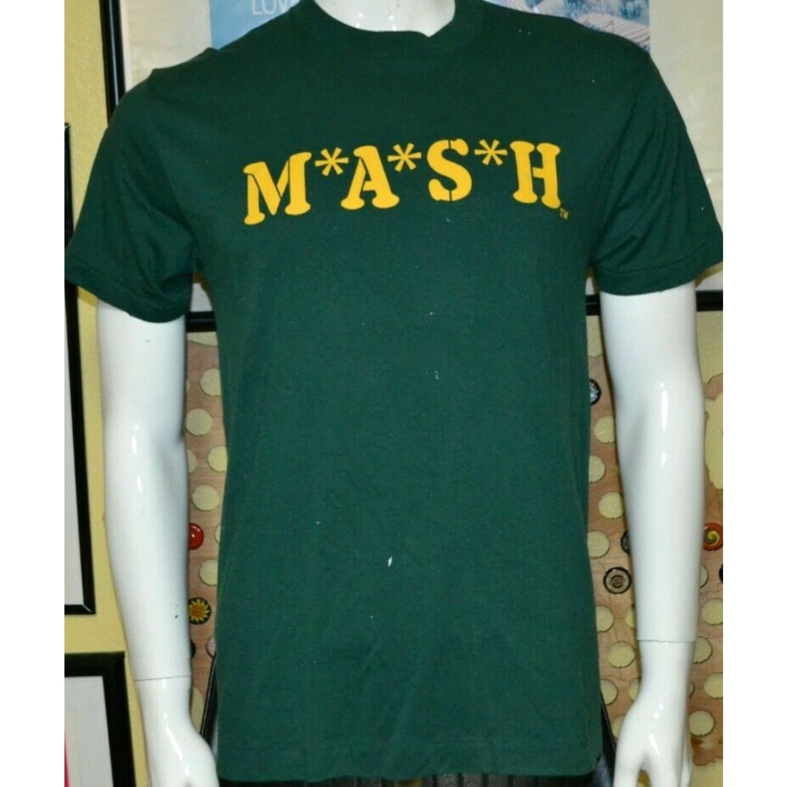Vintage VTG Selec-T TV MASH Promo T-Shirt Green Large Mens ID 50.50 20x29 WNWO 24 Toledo M*A*S*H Graphic Tee Size US L / EU 52-54 / 3 - 2 Thumbnail