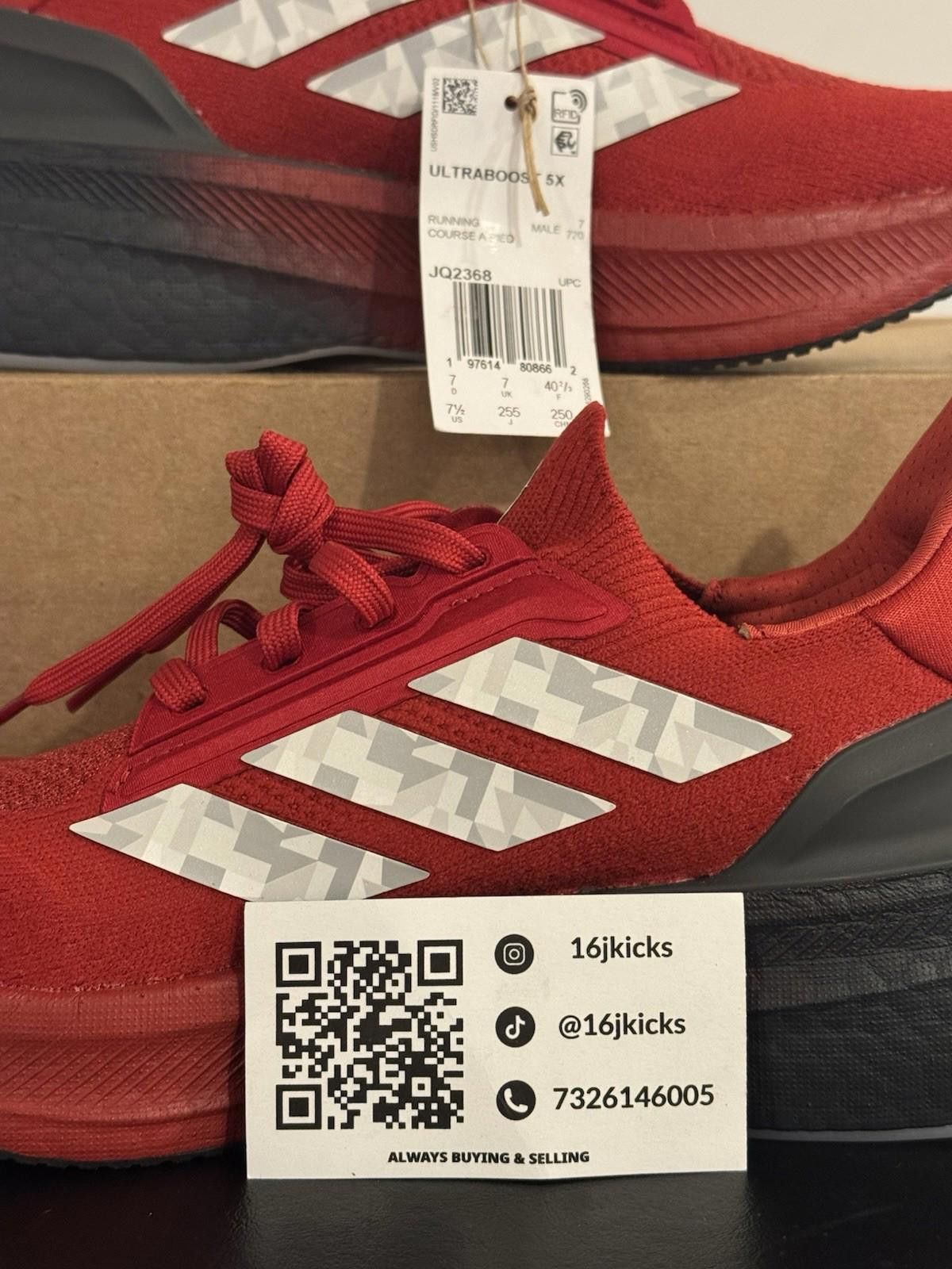 Adidas Size 7.5 - Patrick Mahomes x adidas UltraBoost 5X Texas Tech Size US 7.5 / EU 40-41 - 2 Thumbnail