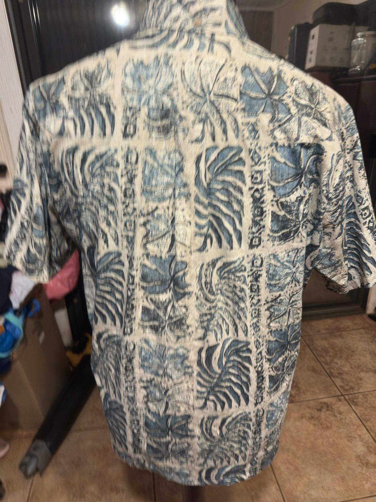 Other PreOwned Kahala Hawaiian Print 3/4 Button Blue Men's Large Size US L / EU 52-54 / 3 - 2 Thumbnail
