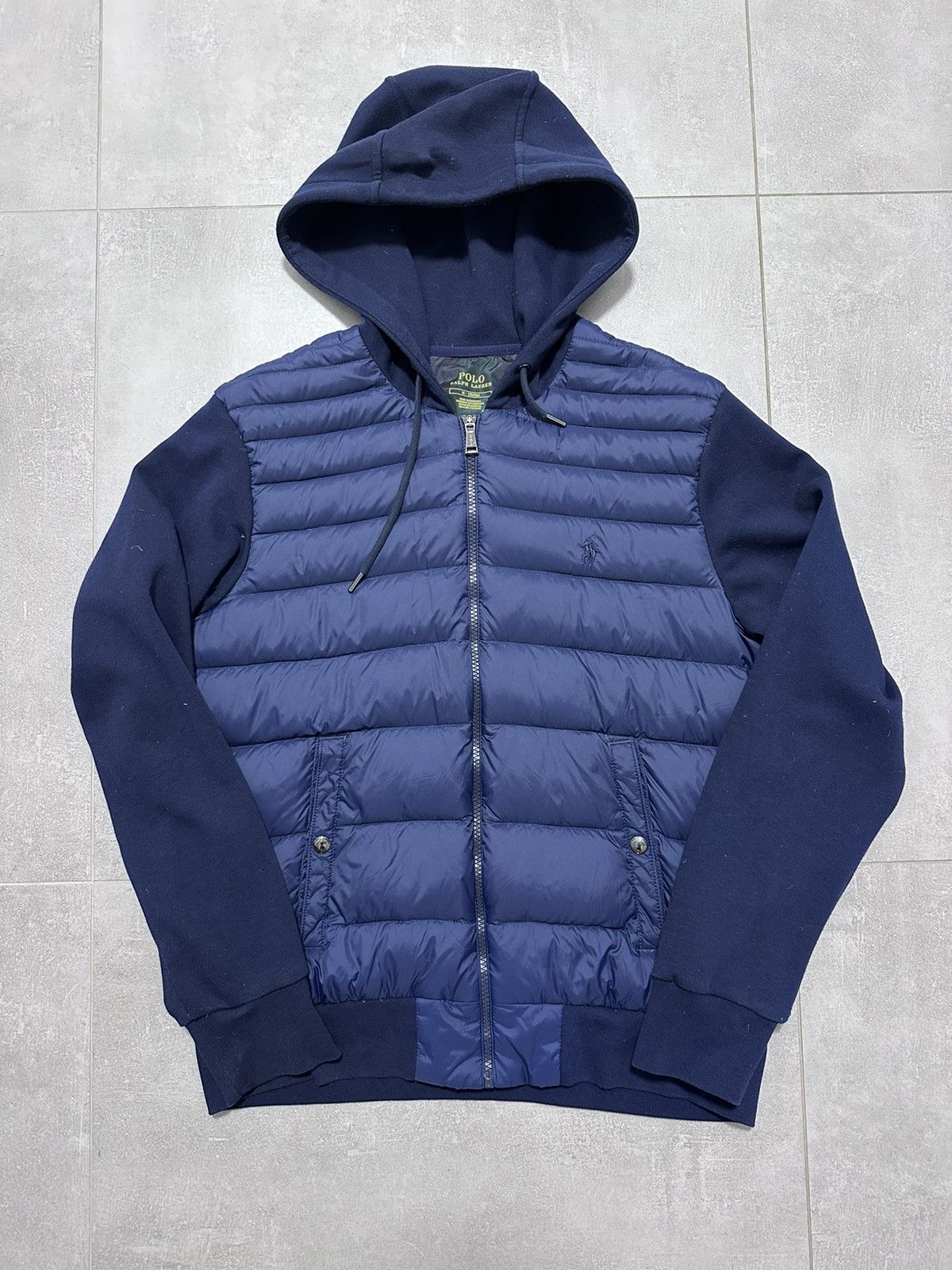 Polo Ralph Lauren Polo Ralph Lauren Down Hooded Jacket Navy Blue Size M Size US M / EU 48-50 / 2 - 1 Thumbnail