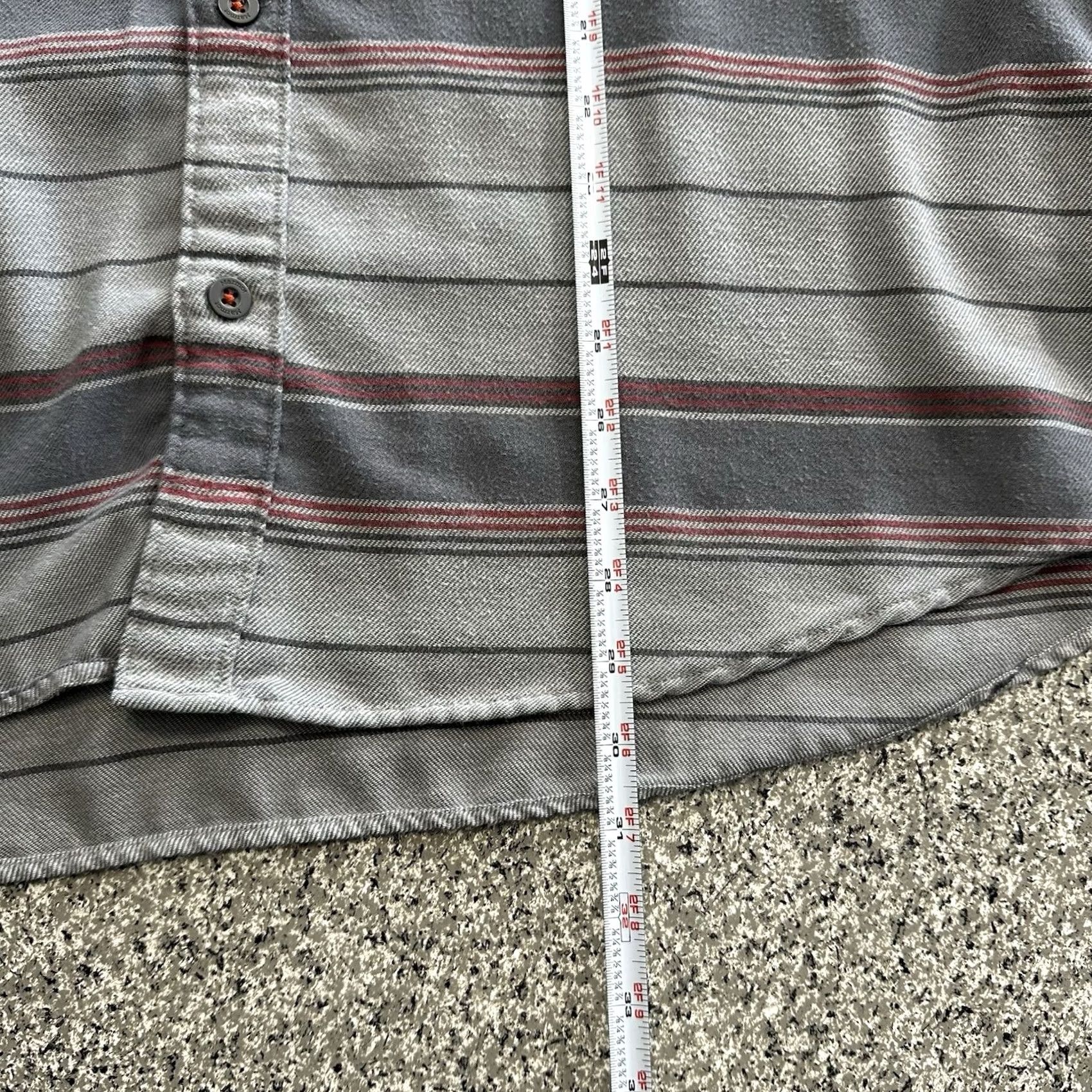 Marmot Marmot Shirt Mens XL Long Sleeve Button-Up Gray Striped Flannel Midweight Cotton Polyester Size US XL / EU 56 / 4 - 6 Thumbnail
