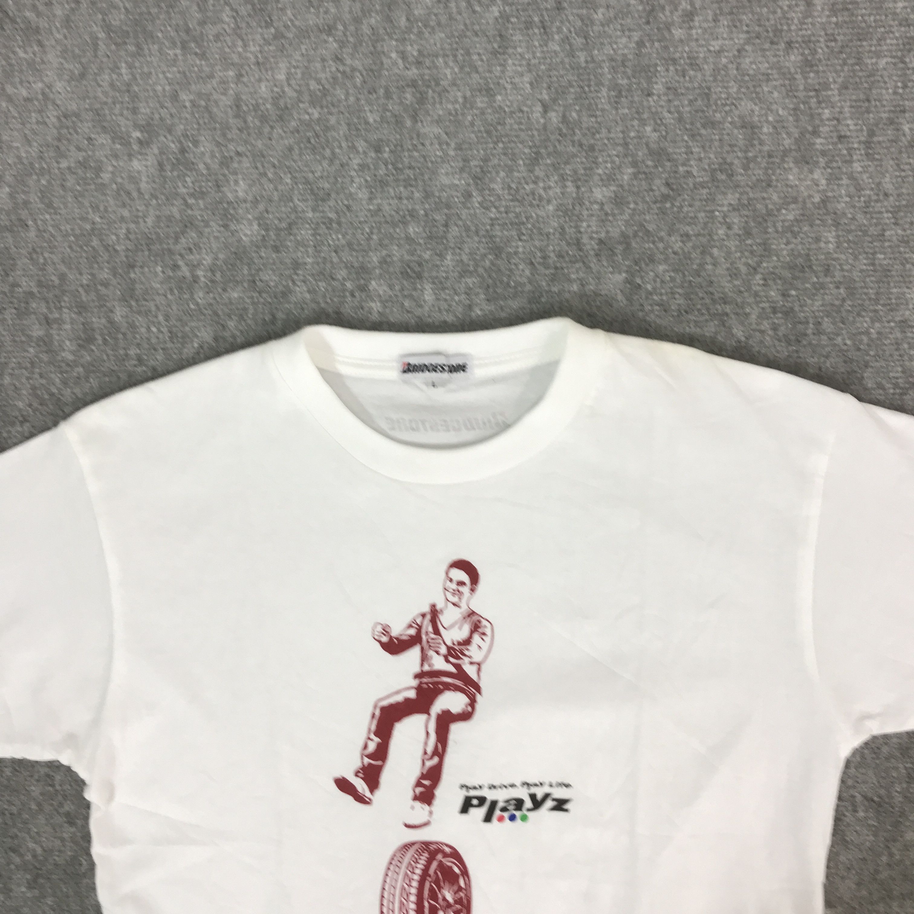 Japanese Brand BRIDGESTONE TYRE RACING JAPAN T-SHIRT K44B61 Size US M / EU 48-50 / 2 - 2 Thumbnail