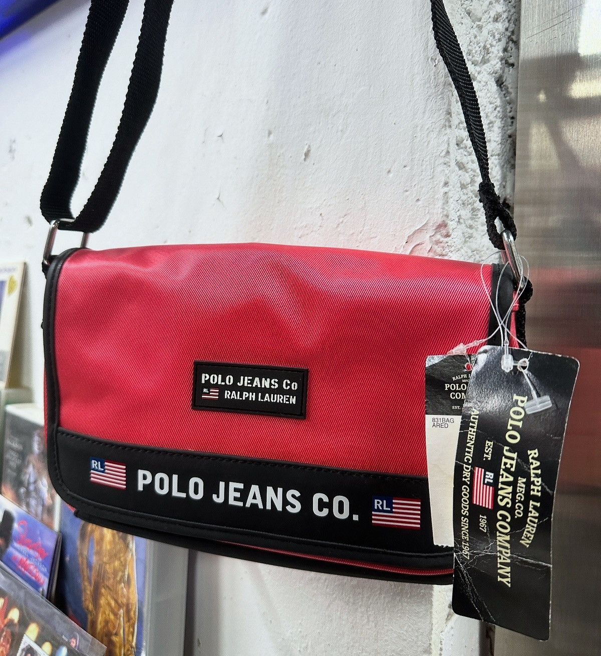 Polo Ralph Lauren × Vintage 90S POLO JEANS BAG Size ONE SIZE - 1 Thumbnail