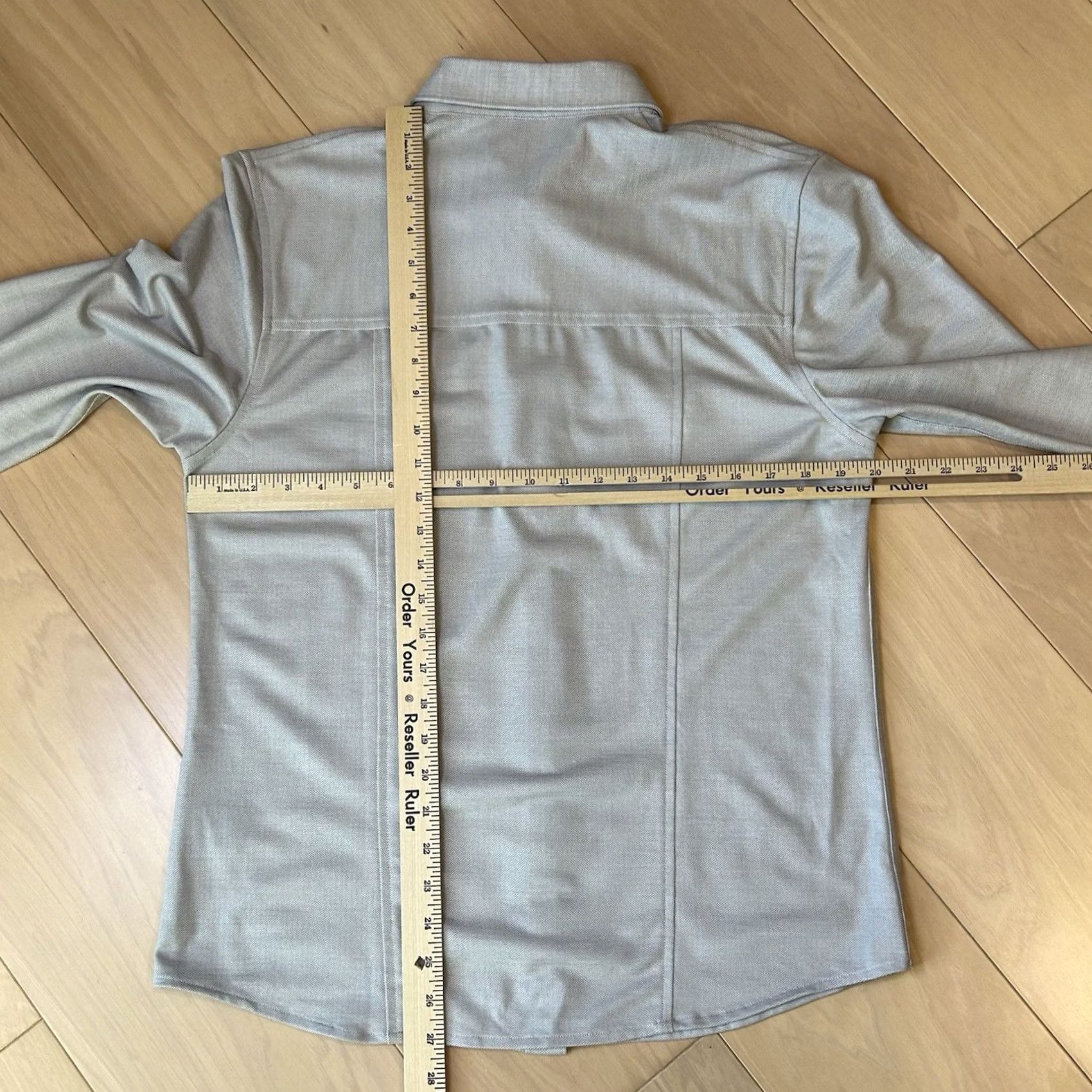 Vintage Western Rise Shirt Mens M Light Gray Jersey Knit Button Repair Men Size US M / EU 48-50 / 2 - 4 Thumbnail