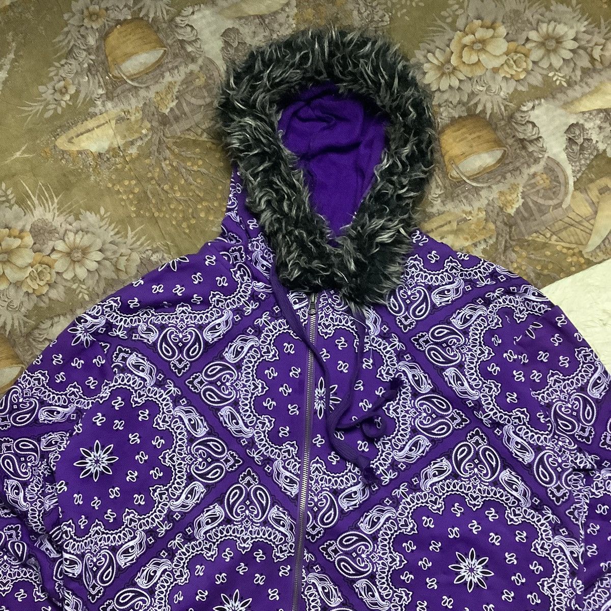Japanese Brand 💥LASTCALL💥 Improves Bandana Fur Hoodie Size US XL / EU 56 / 4 - 3 Thumbnail