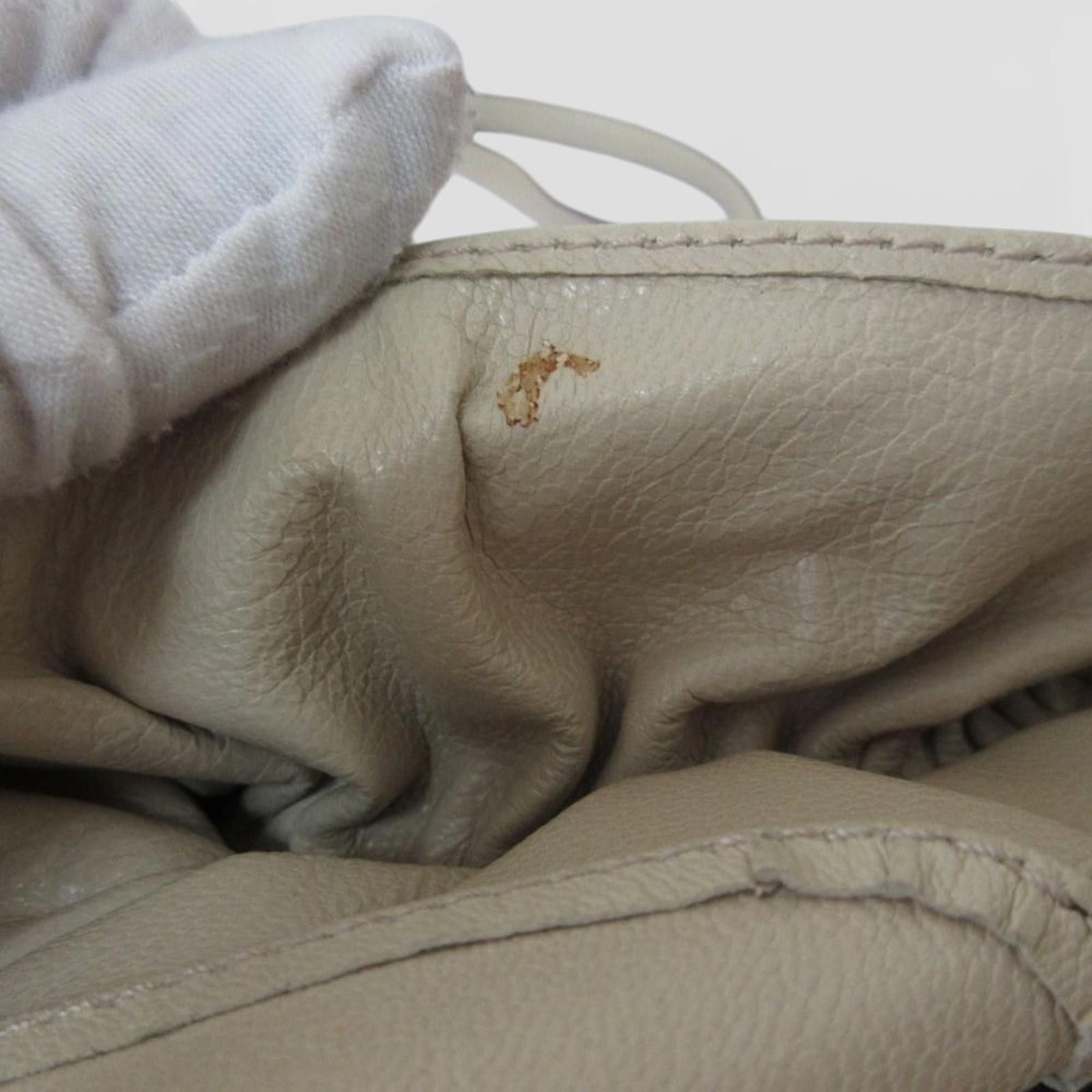 Saint Laurent Paris Saint Laurent - Beige Leather Handbag Floral Size ONE SIZE - 8 Thumbnail