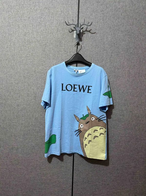 Loewe Loewe Blue Cotton Totoro Print T-Shirt 0089 Size US M / EU 48-50 / 2 - 1 Thumbnail