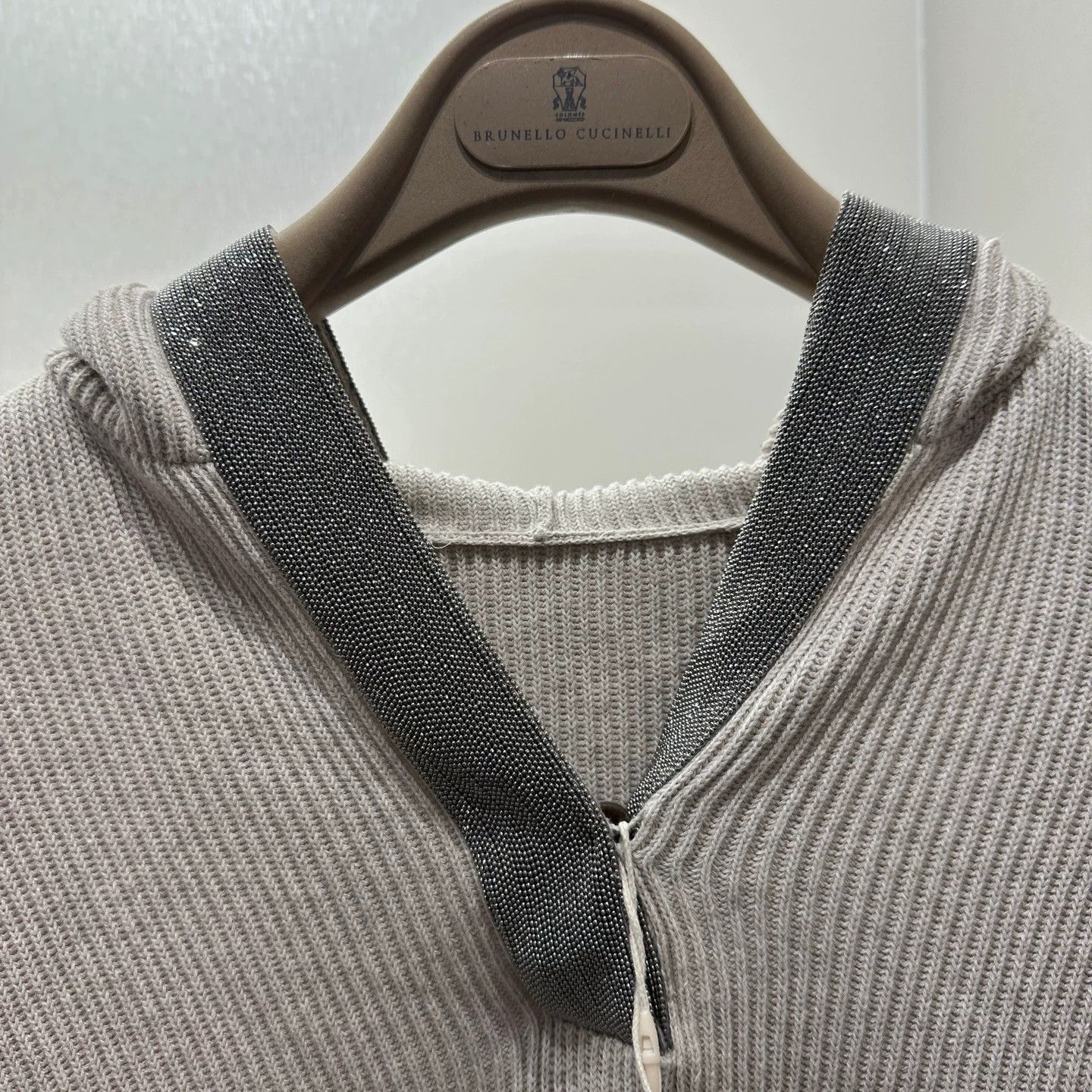 Brunello Cucinelli Brunello Cucinelli mar123 beaded knit hoodie L Size L / US 10 / IT 46 - 4 Thumbnail