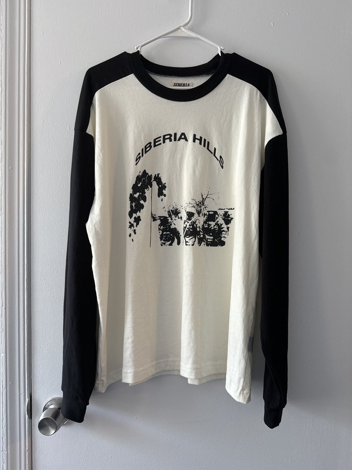 image of Siberia Hills Long sleeve Shirt in Black White, Men's (Size Medium)