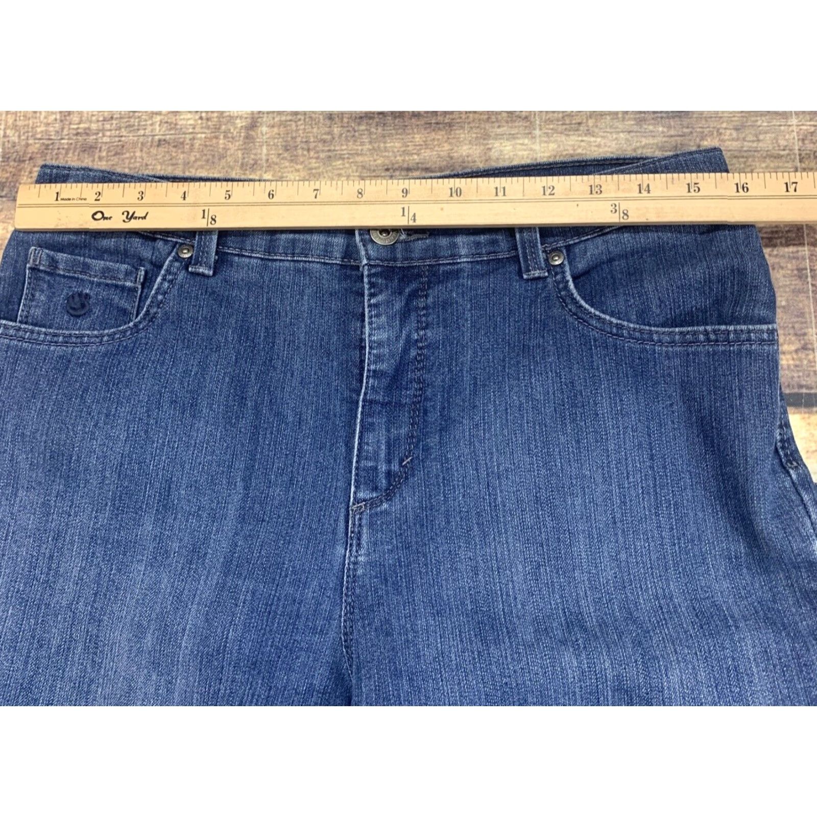 Gloria Vanderbilt Gloria Vanderbilt Jeans Women Short 12P Blue Stretch 32x25 1/2 Corto Court Straight Size 34" / US 12 / IT 48 - 7 Thumbnail