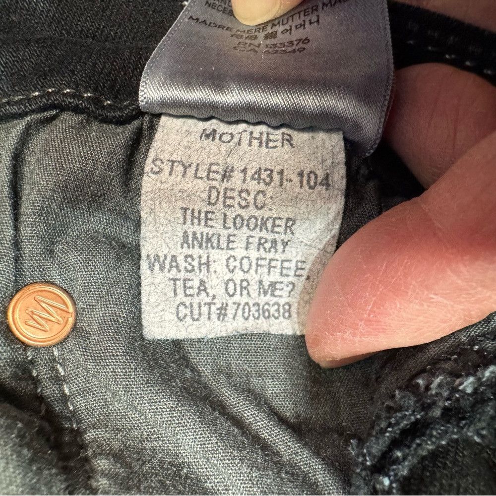 MOTHER MOTHER The Looker Ankle Fray Coffee, Tea, Or Me? Jeans Size Size 27" / US 4 / IT 40 - 8 Thumbnail