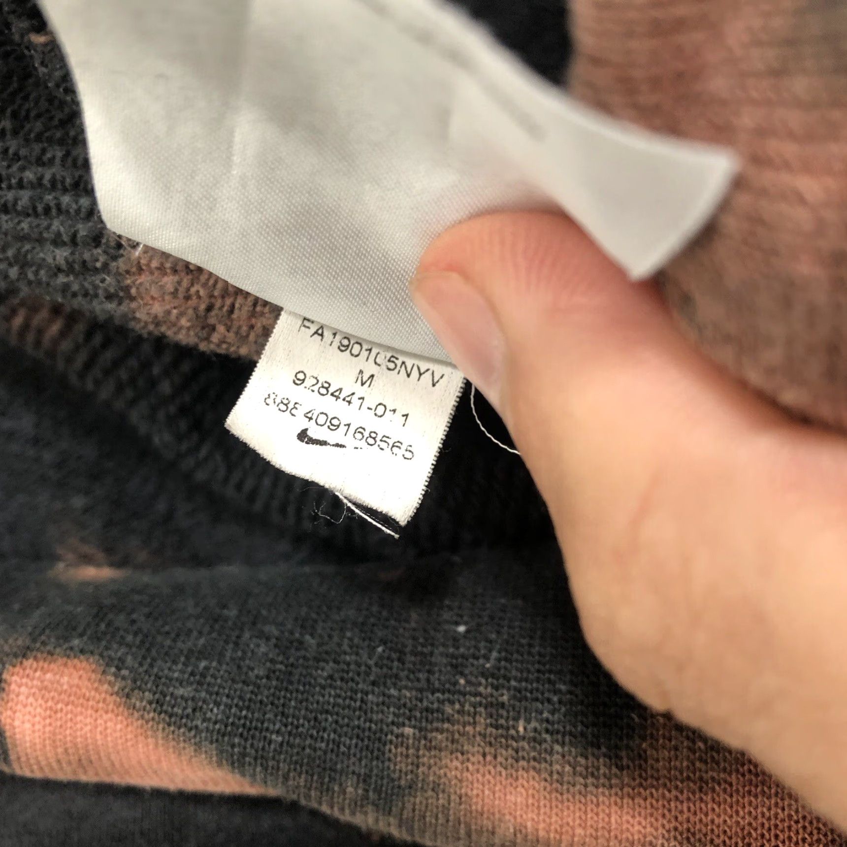 Nike VINTAGE Nike Sweatpants Black Mens M Tie Dye Drawstring 90s Athleisure College Logo Pockets+Straight Inseam 29in Casual Activewear — Mens Size US 31 - 7 Thumbnail