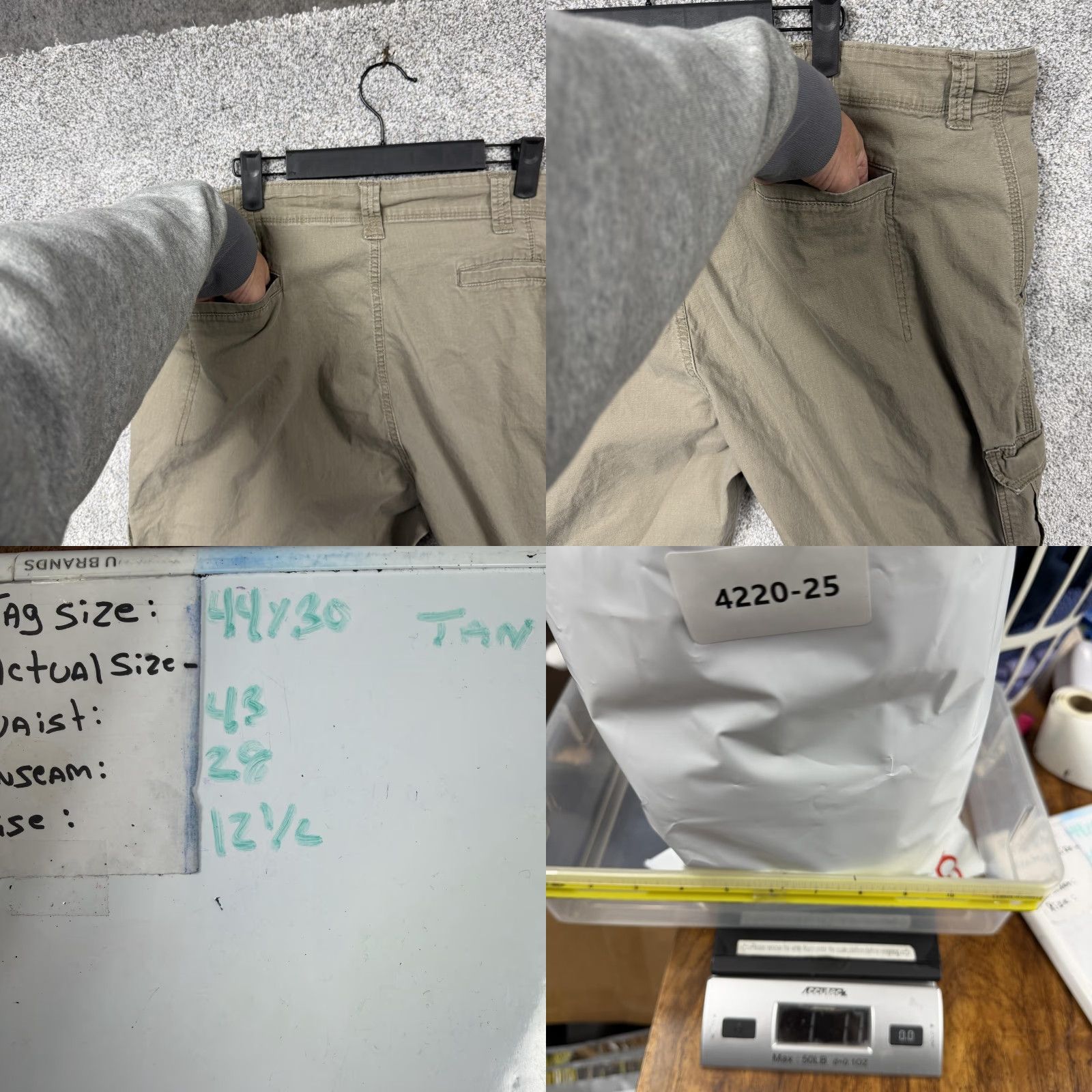 Wrangler Wrangler Cargo Pants Mens Relaxed Fit 43x28 Tan Beige Pockets Outdoor Gorpcore Workwear Size US 44 / EU 60 - 10 Thumbnail