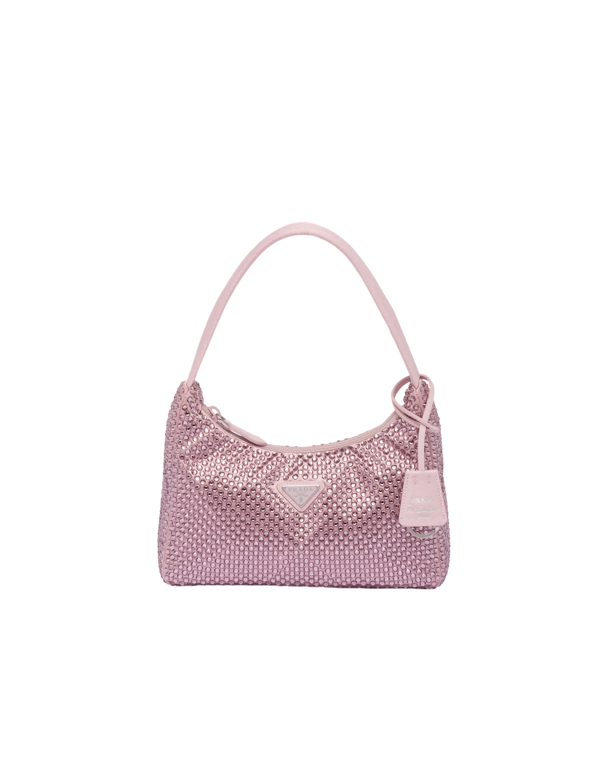 Prada PRADA Re-Edition Pink Crystals Satin Mini Top Handle Size ONE SIZE - 1 Thumbnail