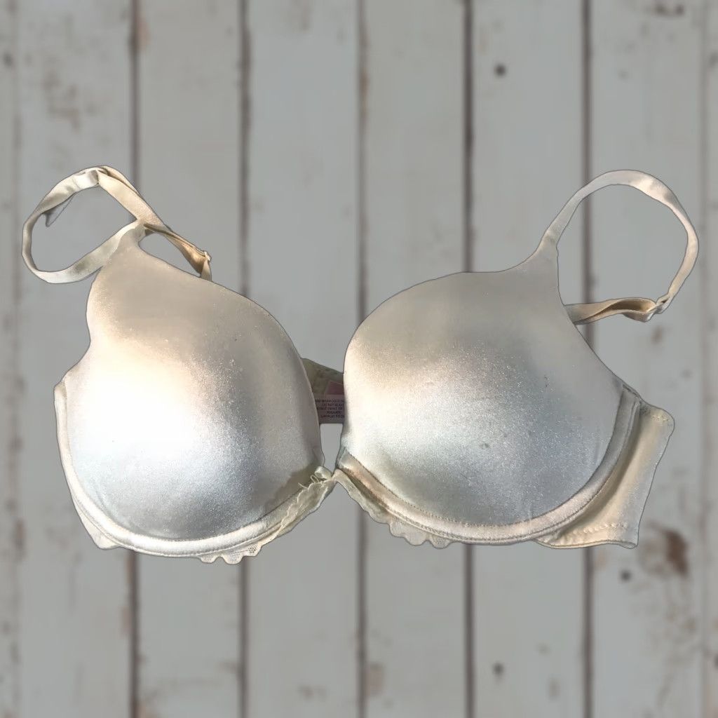 Victoria's Secret Victoria's Secret Push Up Bra Womens 34C Ivory Lace Adjustable Strap Designer Size ONE SIZE - 1 Thumbnail