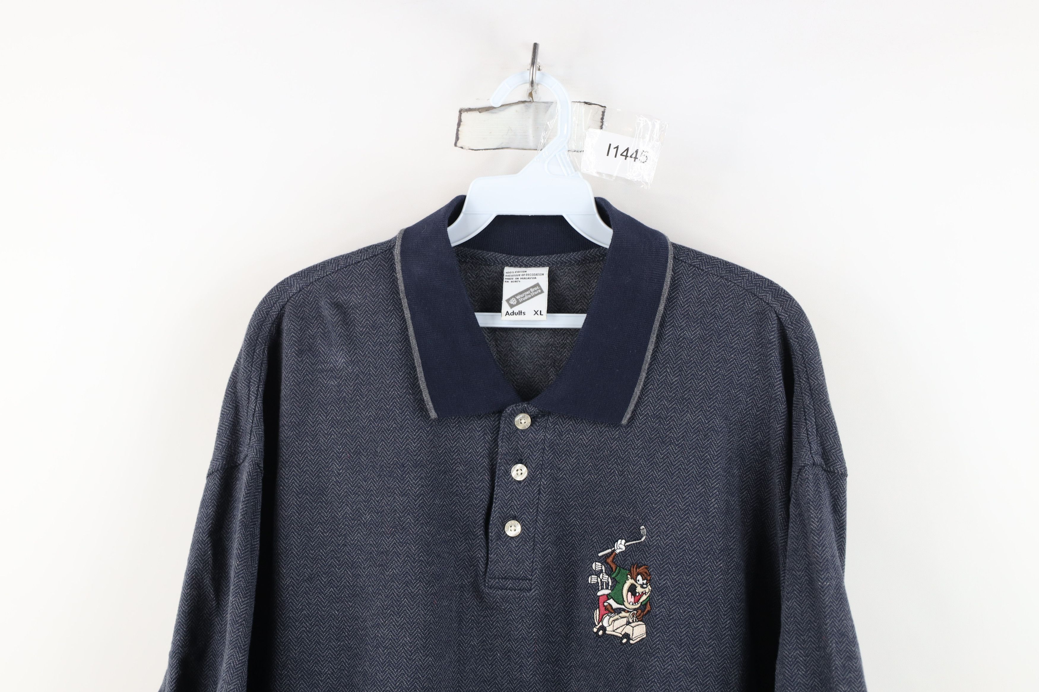 Vintage Vintage 90s Warner Bros Tazmanian Devil Taz Golf Polo Shirt Size US XL / EU 56 / 4 - 2 Thumbnail