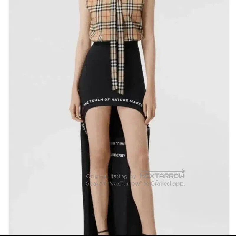 Burberry Burberry Black Cotton Blend A-Line Skirt. Size 22" - 9 Thumbnail