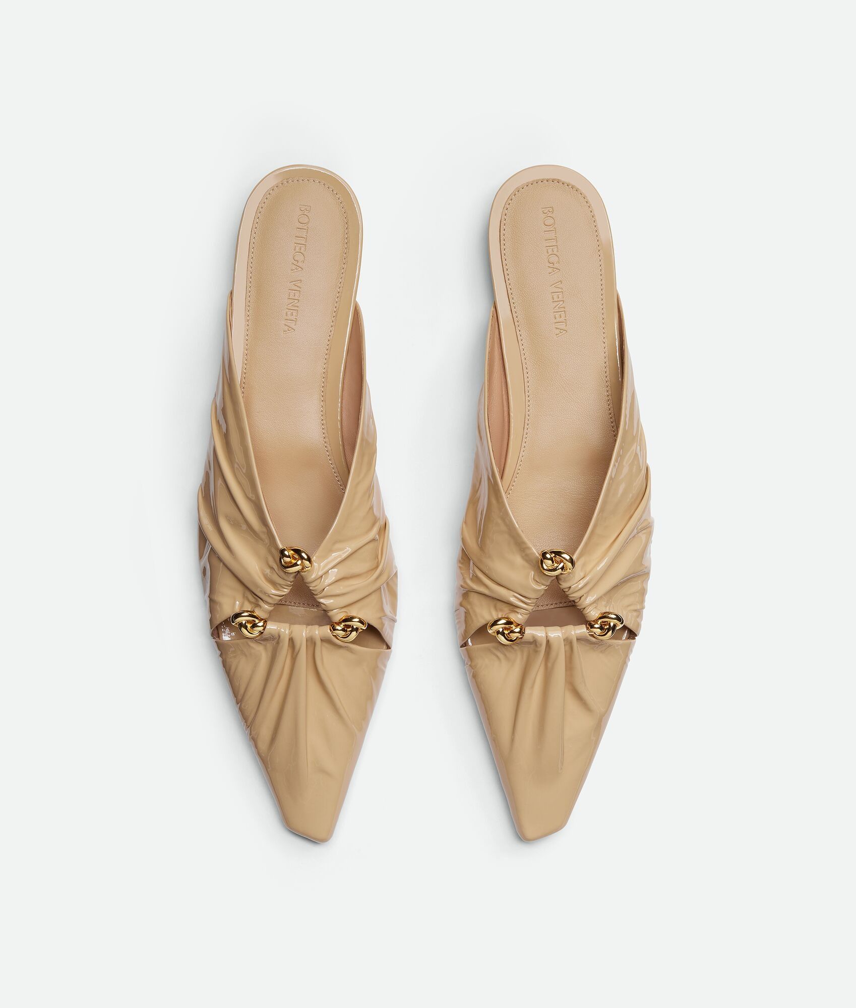 Bottega Veneta o1bcso1str0225 Bunnie Flat Mules in Beige Size US 11 / IT 41 - 4 Thumbnail