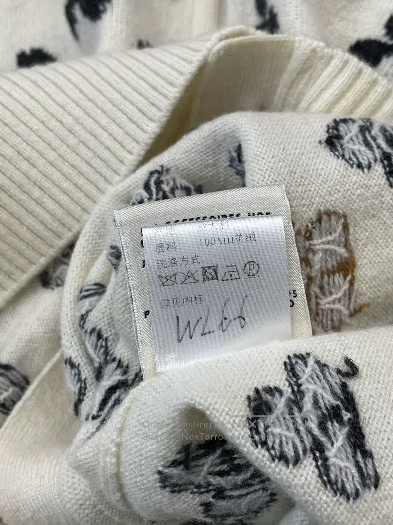Hermes Hermes White Four-Leaf Clover Cashmere Cardigan Jacket Lon Size XS / US 0-2 / IT 36-38 - 7 Thumbnail