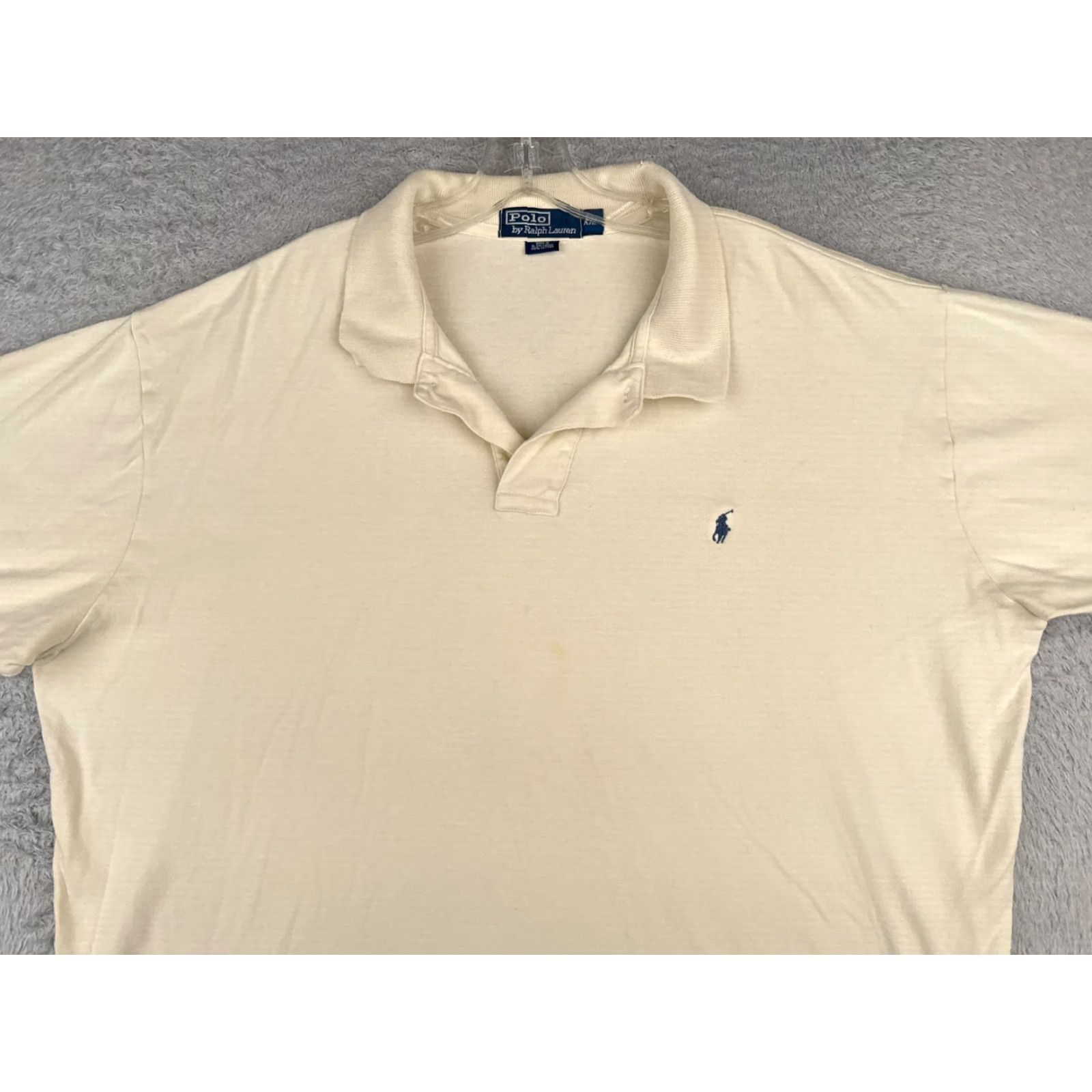 Ralph Lauren VINTAGE Polo Ralph Lauren Shirt Men 2XL Yellow Short Sleeve 100% Cotton Polo Shirt, Vintage, 80s, Golf Mens Size US XXL / EU 58 / 5 - 4 Thumbnail