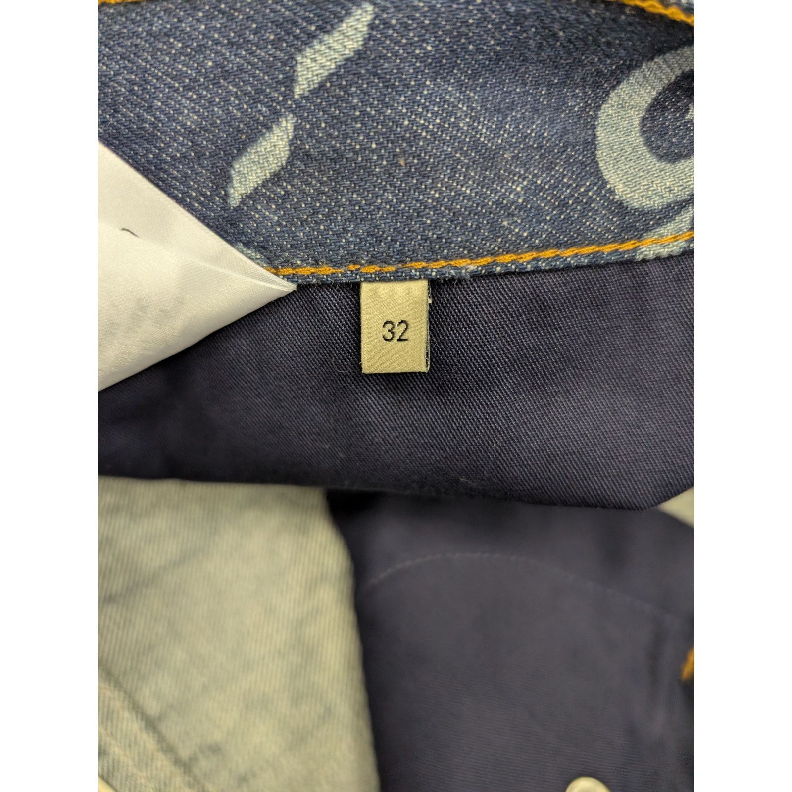 Gucci o1rshd1 ECO Org GG Distorted Laser Pant in Dark Blue Size US 32 / EU 48 - 12 Thumbnail
