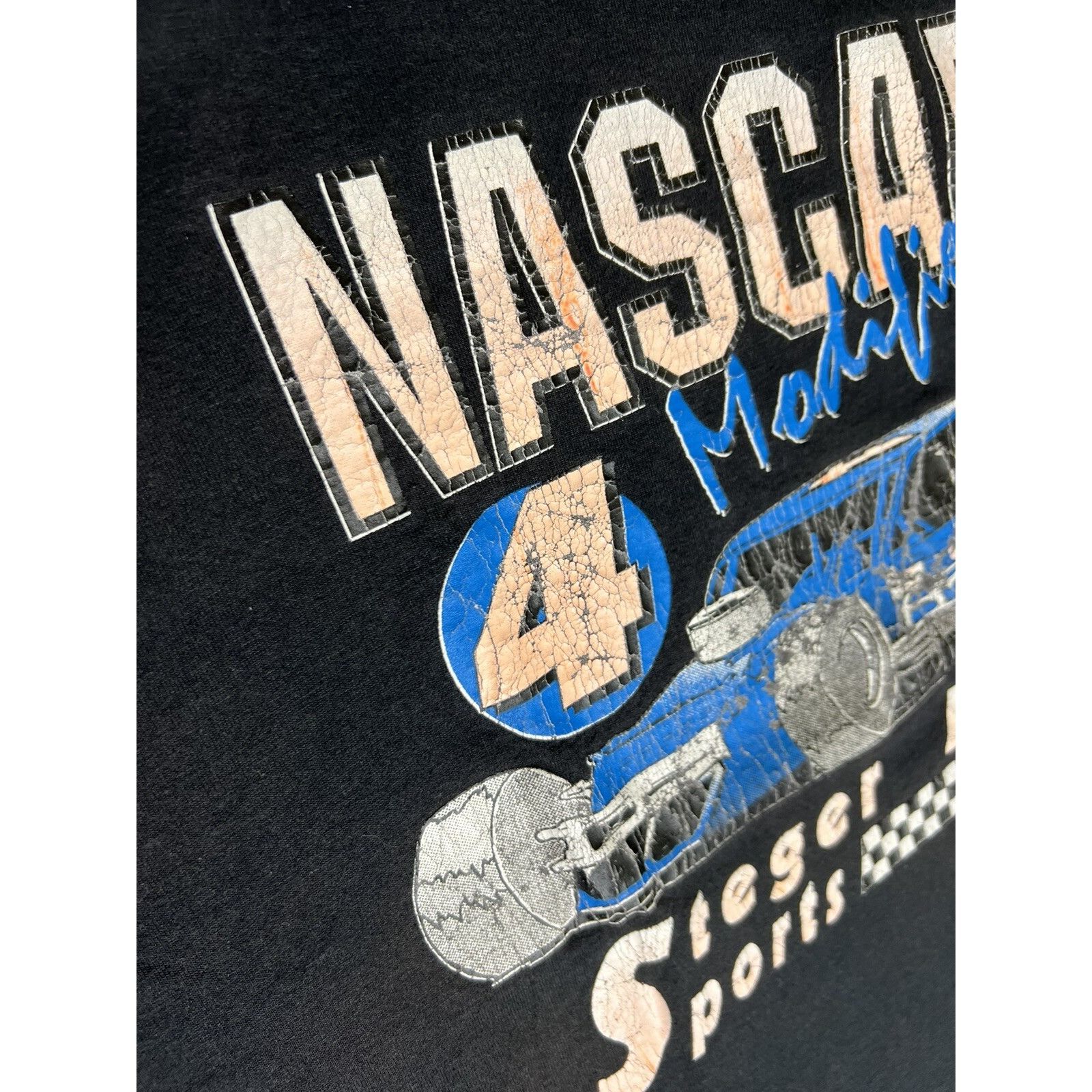 Other Vintage NASCAR Modified Cut Off Shirt Single Stitch Steger M Size US L / EU 52-54 / 3 - 9 Thumbnail