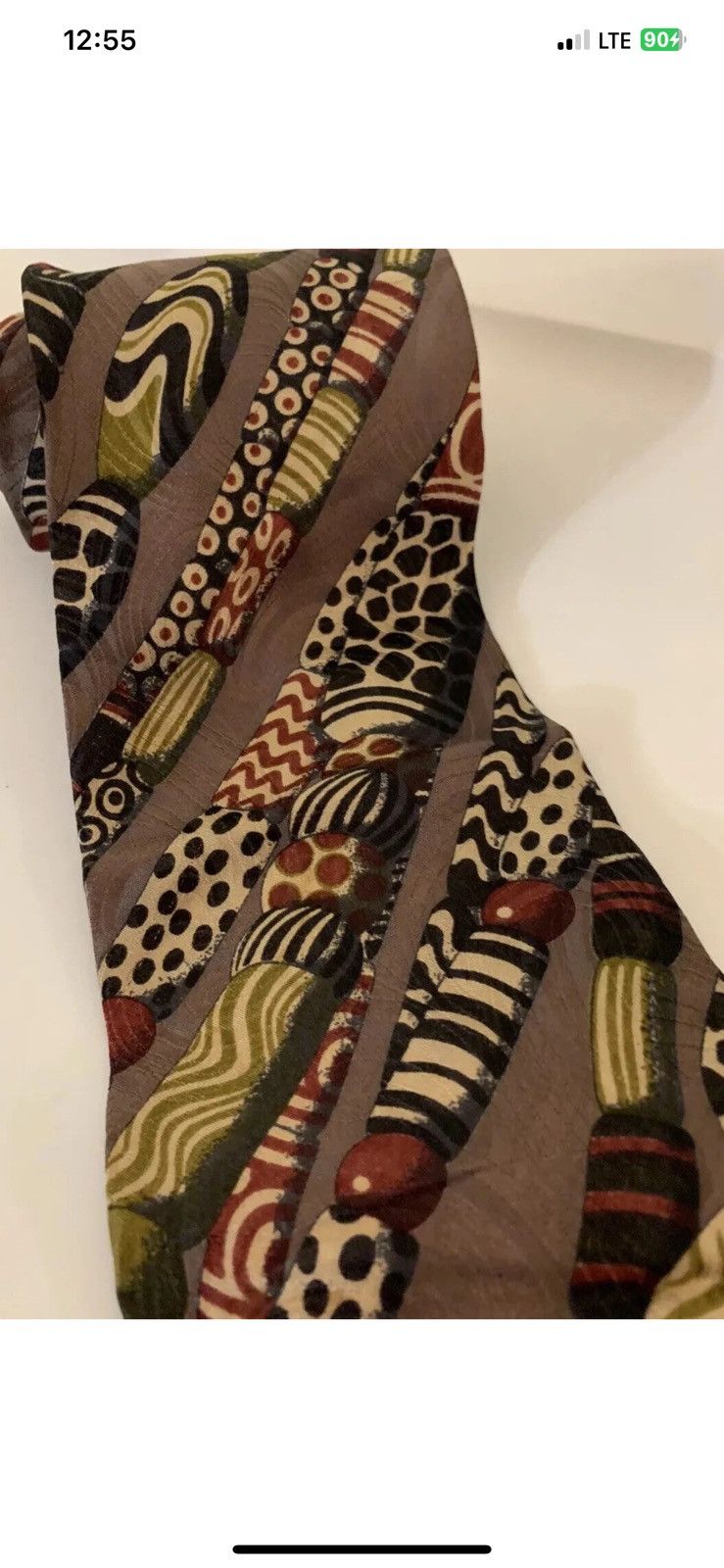 Carlo Palazzi Carlo palazzi tie geometric abstract italian silk 57” Size ONE SIZE - 1 Thumbnail