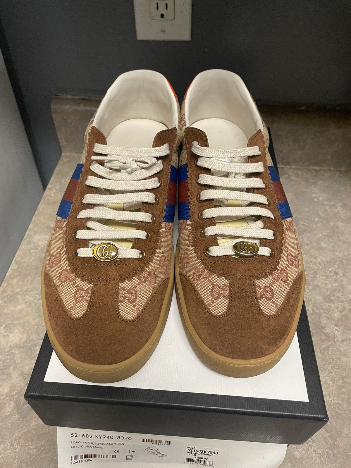 image of Gucci G74 Sneakers in Brown, Men's (Size 11.5)
