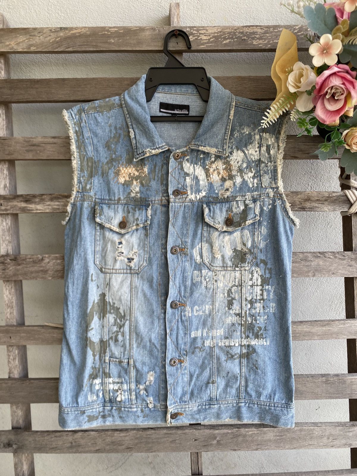 In The Attic In the Attic Distressed Vest - Punk style Size US M / EU 48-50 / 2 - 1 Thumbnail