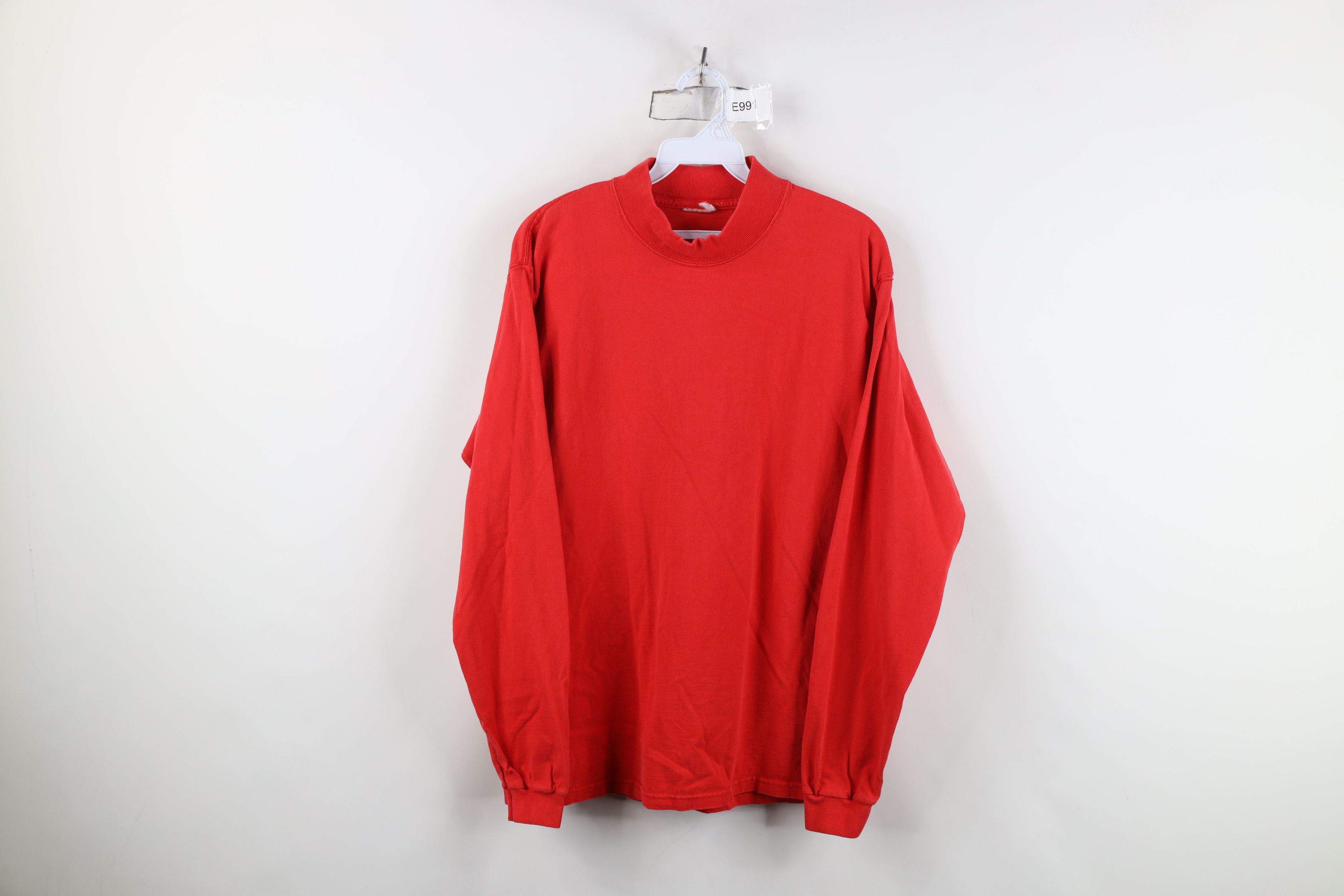 Vintage Vintage 90s Streetwear Mock Neck Long Sleeve T-Shirt Cotton Size US S / EU 44-46 / 1 - 1 Thumbnail