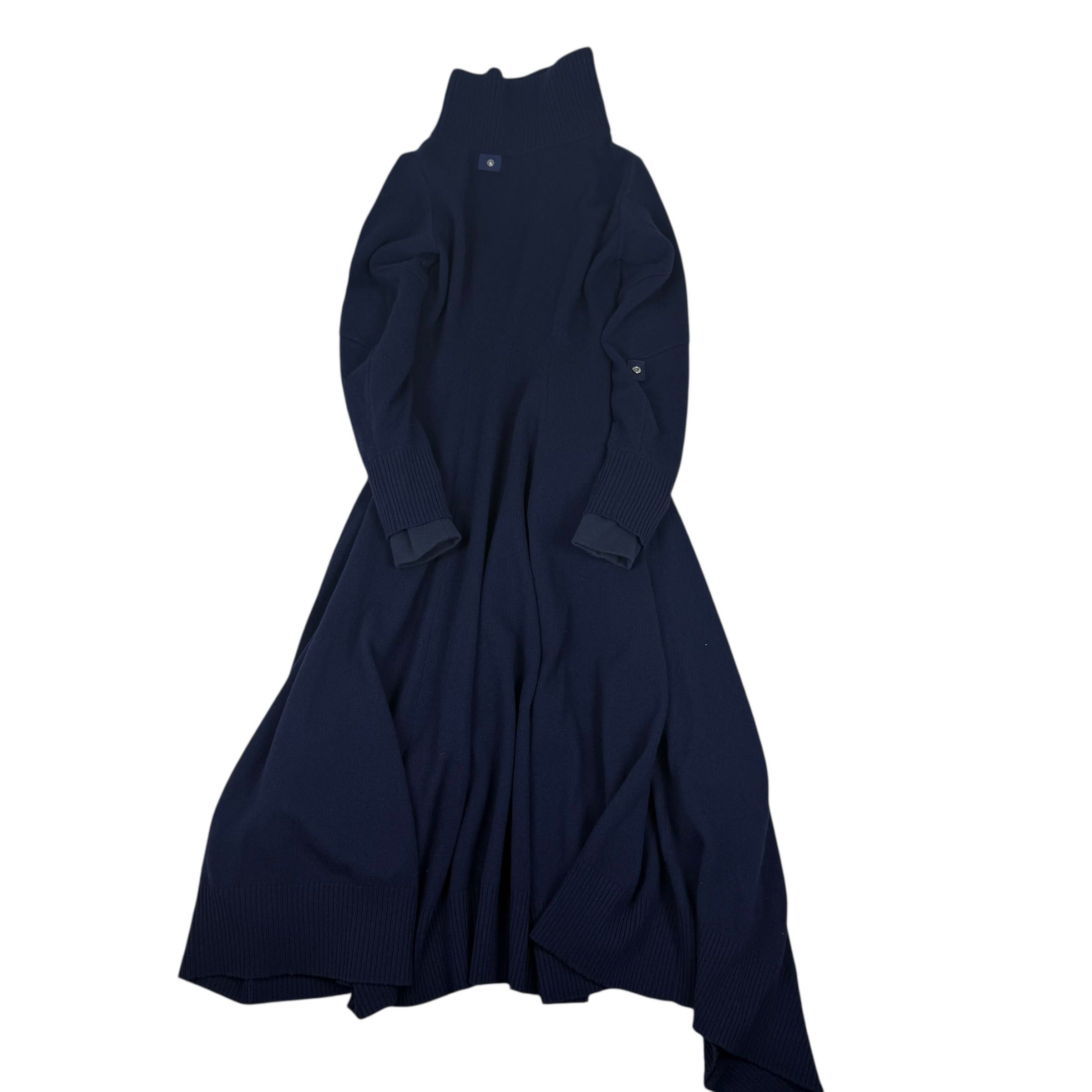 Sacai Sacai AW19 MA-1 Docking Wool Knit Zip-Up Midi Dress Navy (Si Size S / US 4 / IT 40 - 3 Thumbnail