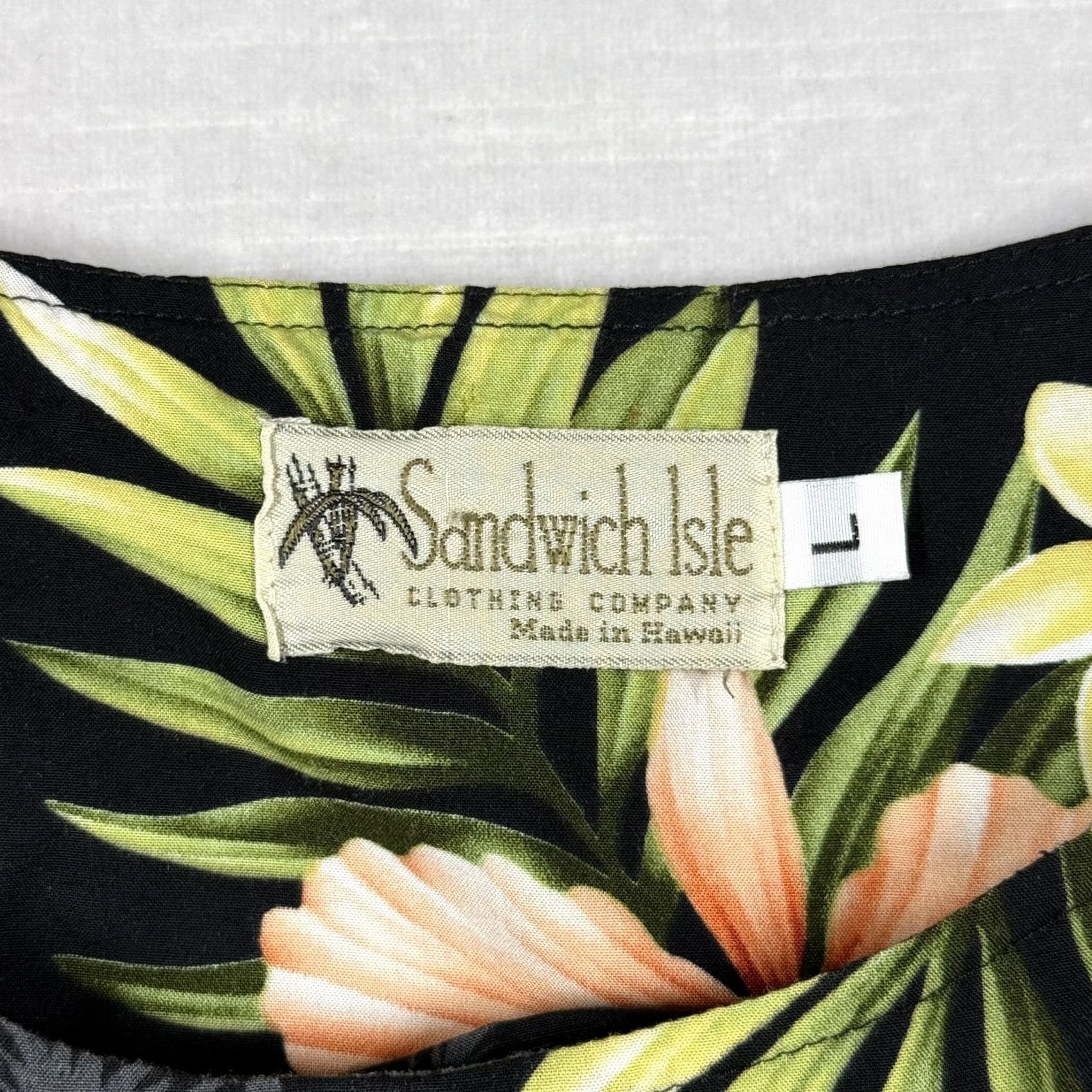 ALOHAS Sandwich Isle Top Womens Large Black Floral Hawaii Vacation Aloha Flowy Casual Size L / US 10 / IT 46 - 5 Thumbnail