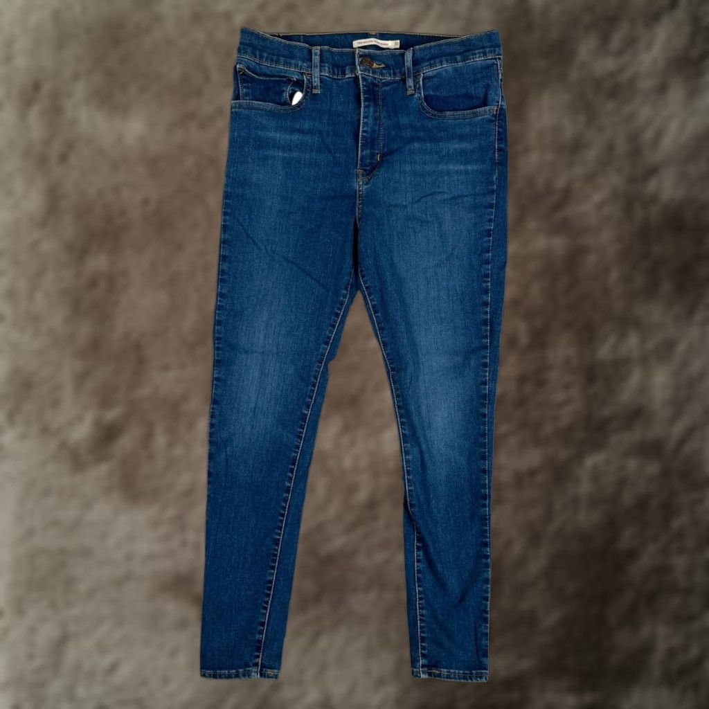 Levi's Levi's 720 High Rise Super Skinny Jeans Womens 30 Blue Medium Wash Denim Stretch Pocket Zip Back Pockets Size 30" / US 8 / IT 44 - 1 Thumbnail