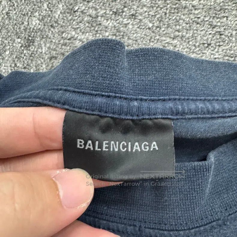 Balenciaga Balenciaga Distressed Letter Embroidered Short Sleeve Size US M / EU 48-50 / 2 - 2 Thumbnail