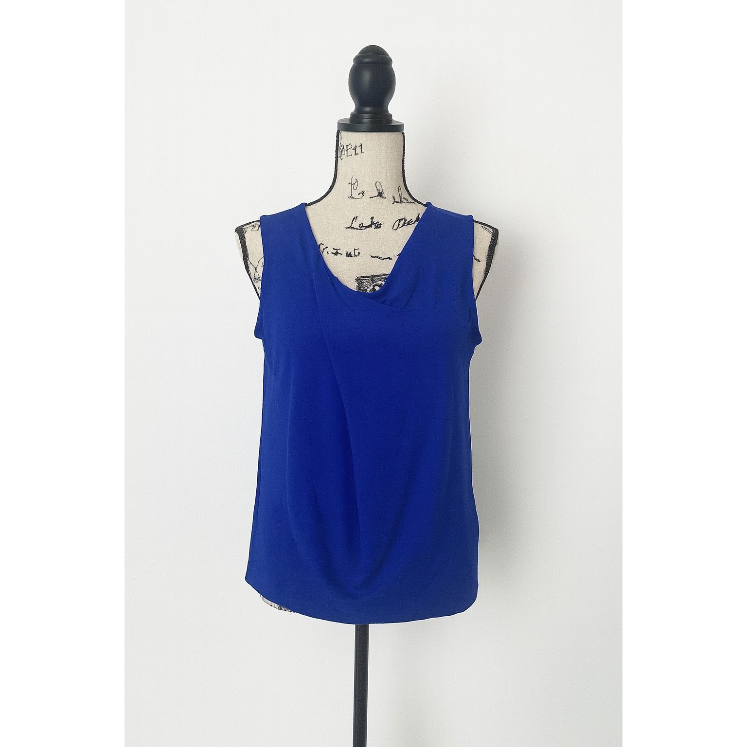 Other Pleione Blue Sleeveless Blouse Women’s Size M Medium Draped Size M / US 6-8 / IT 42-44 - 1 Thumbnail