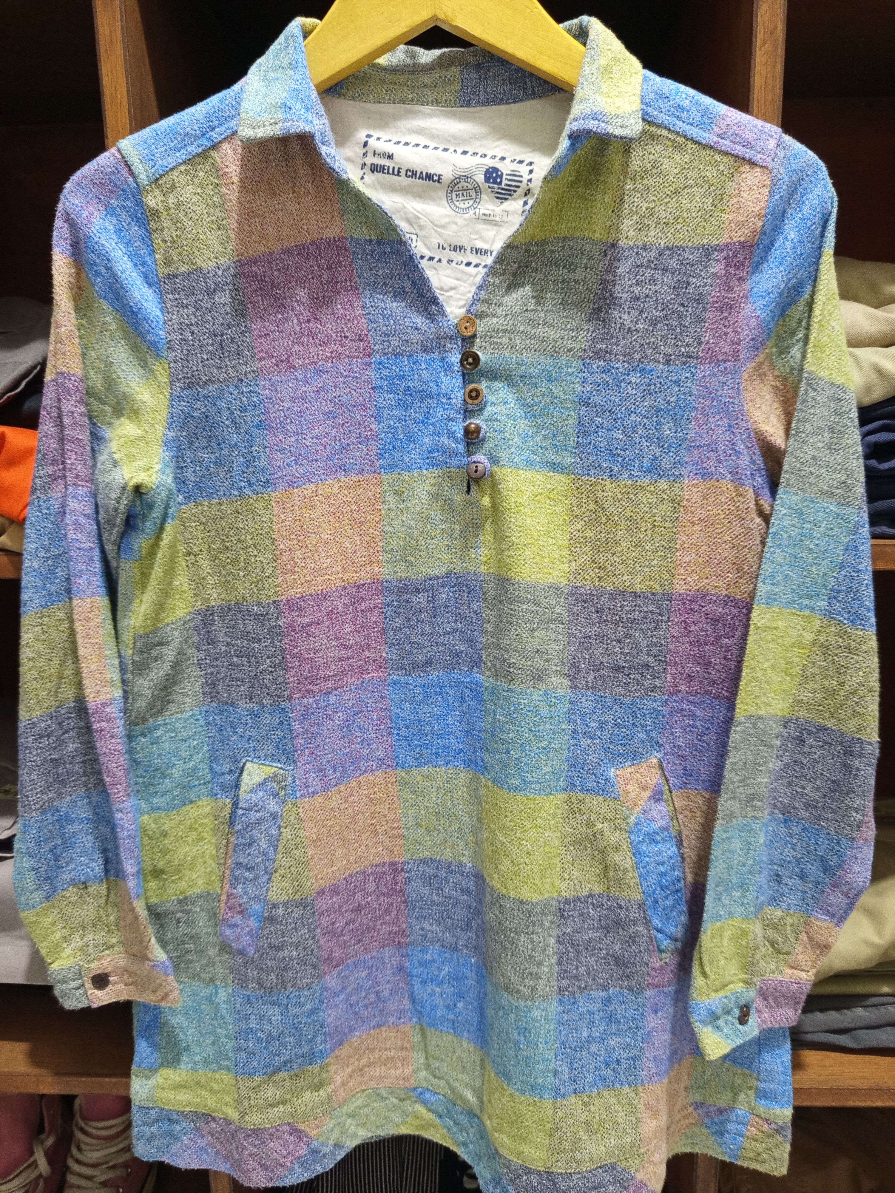 Japanese Brand Vintage Quelle Chance Pastel Plaid Pullover Shirt Size M / US 6-8 / IT 42-44 - 1 Thumbnail