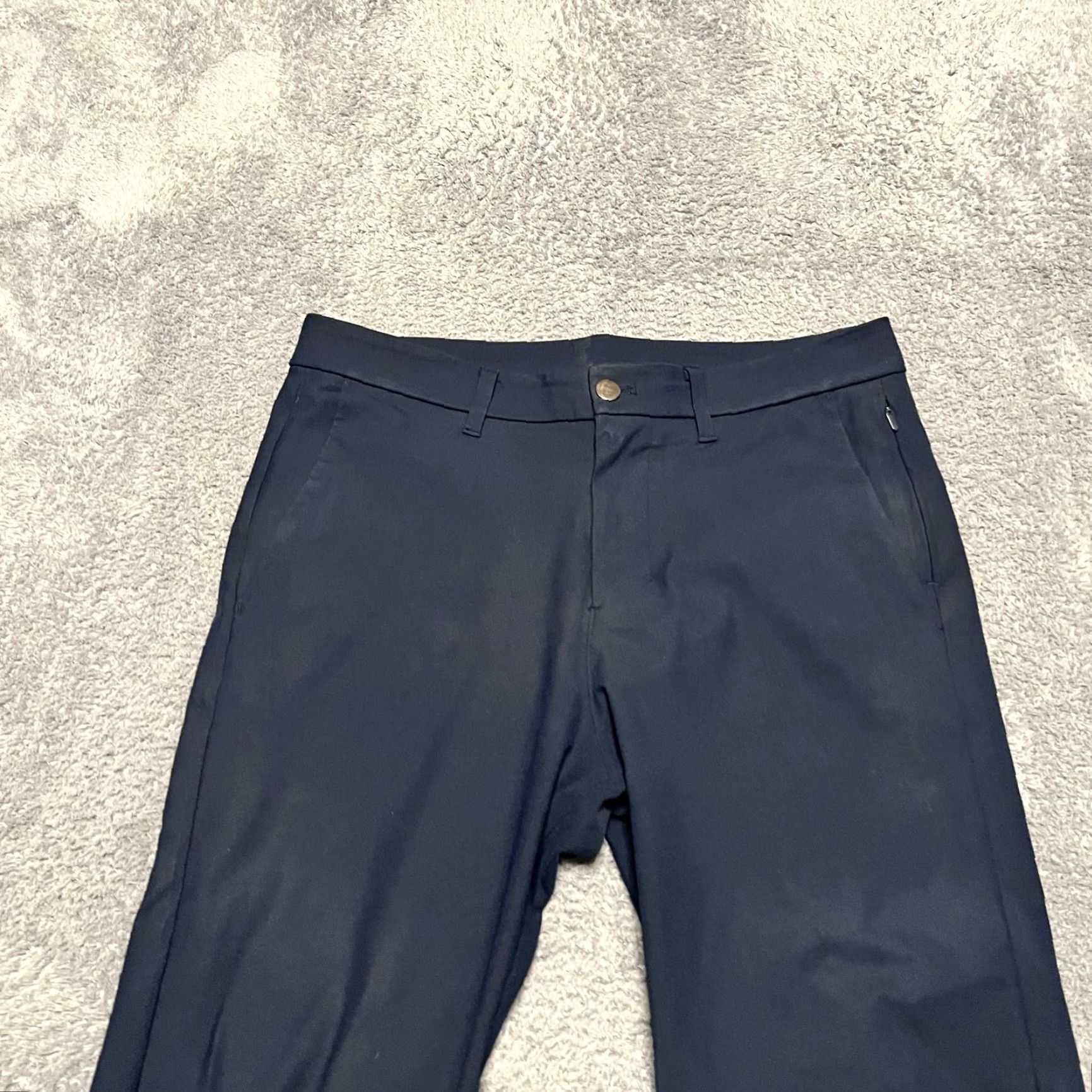 Lululemon Lululemon Commission Pant Mens 31 Slim Warpstreme Chino Blue M5439S Regular 31x31.5 Mens Blue Chino Slim Warpstreme Size US 31 - 2 Thumbnail