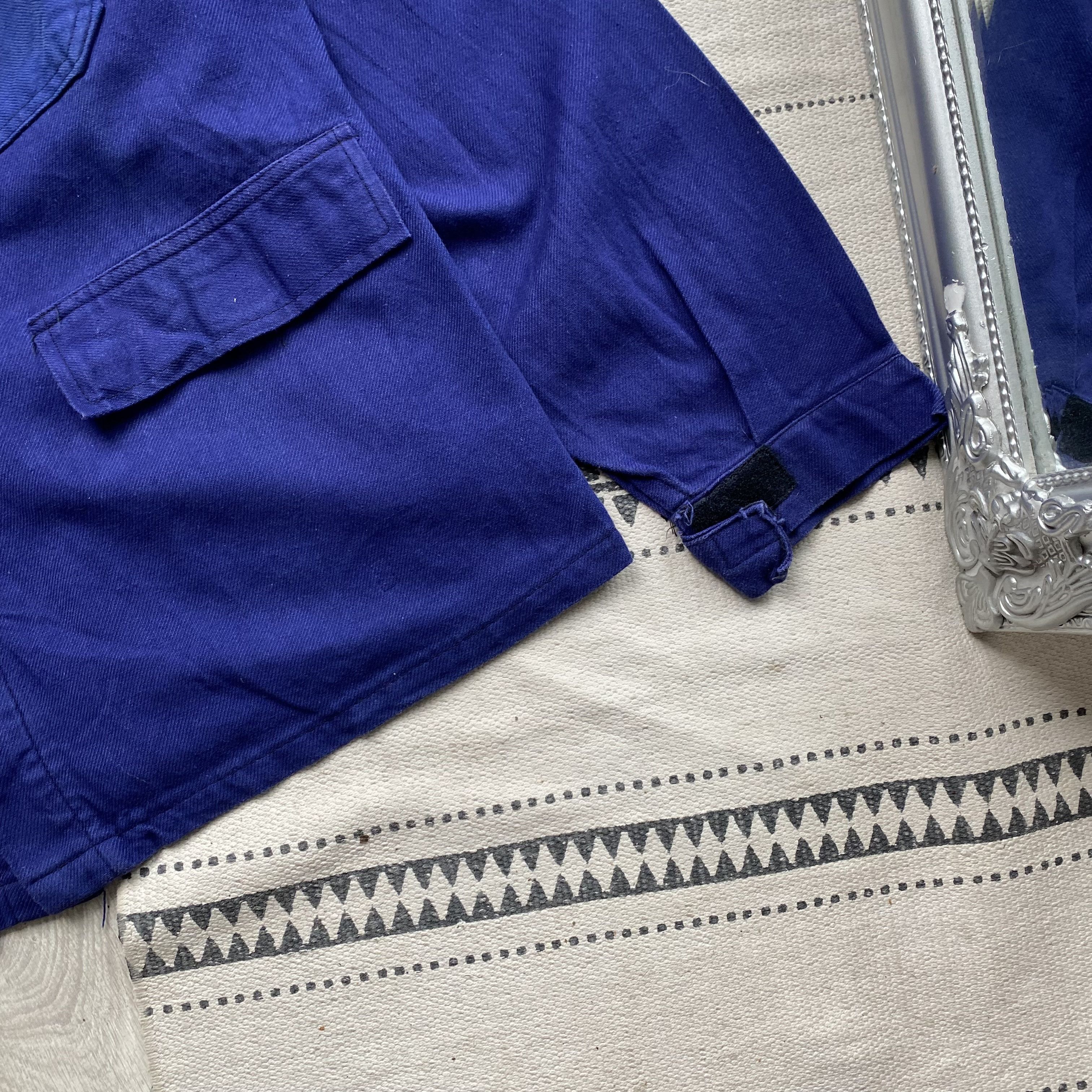 Le Mont Saint Michel Vintage 80s Faded Sanfor French Chore jacket Workwear Size US M / EU 48-50 / 2 - 4 Thumbnail