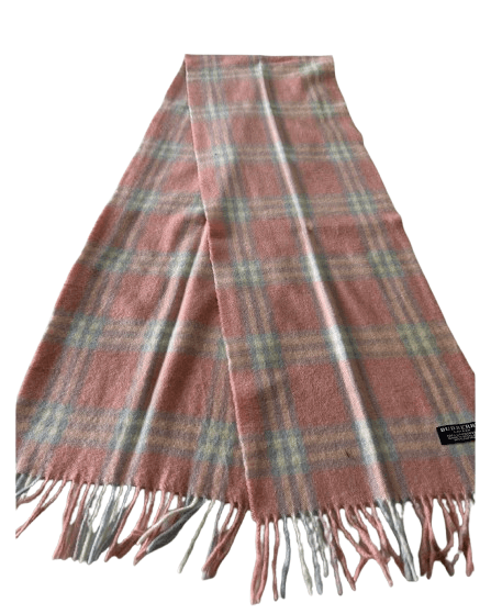 Burberry Burberry Authentic Unisex Scarf Peach 100% Lambswool Size ONE SIZE - 2 Thumbnail